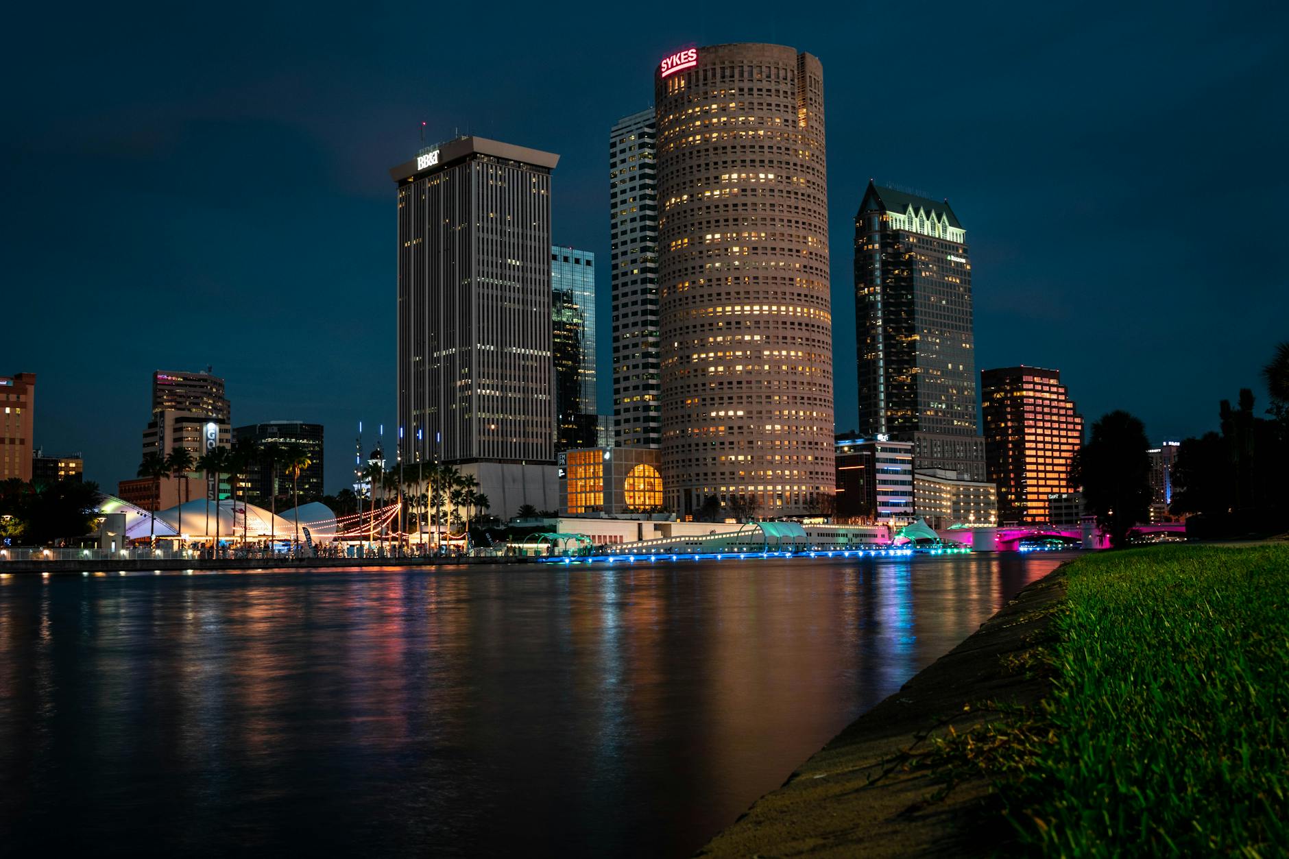 Tampa Florida skyline with business district