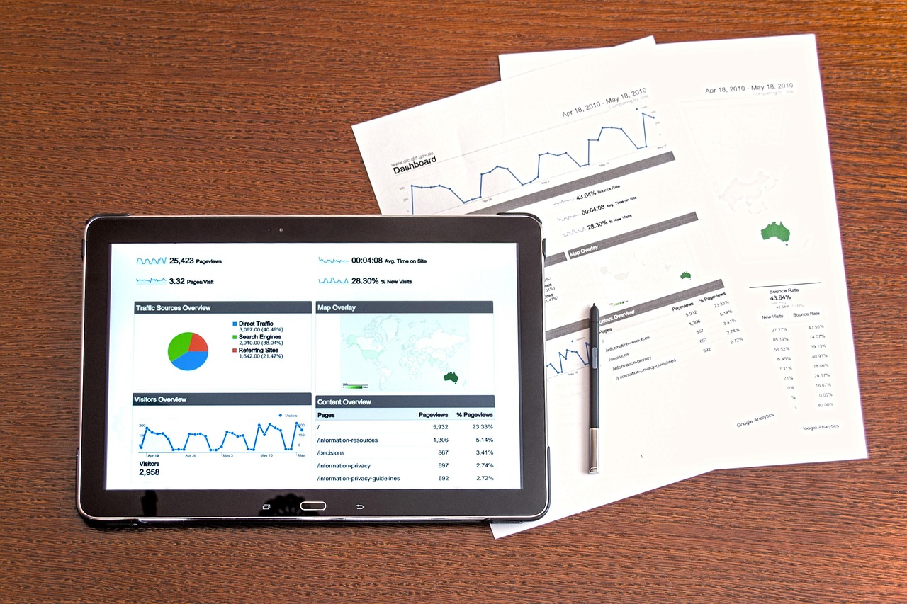 Professional team analyzing sales data in modern office