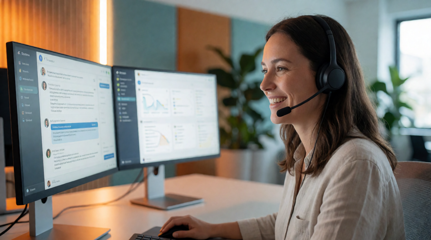 business technology office live chat ai