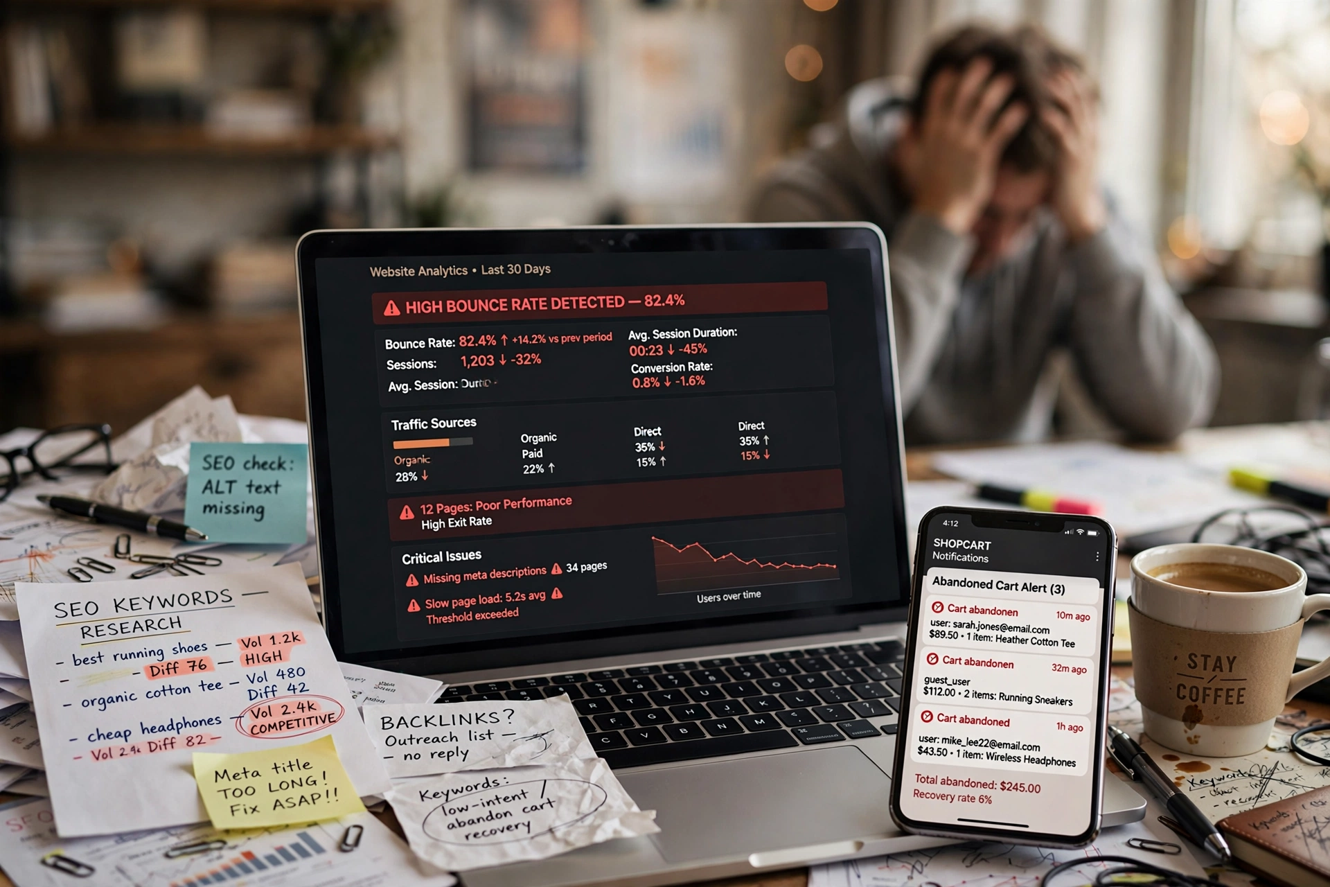 business technology office website visitors leave without buying