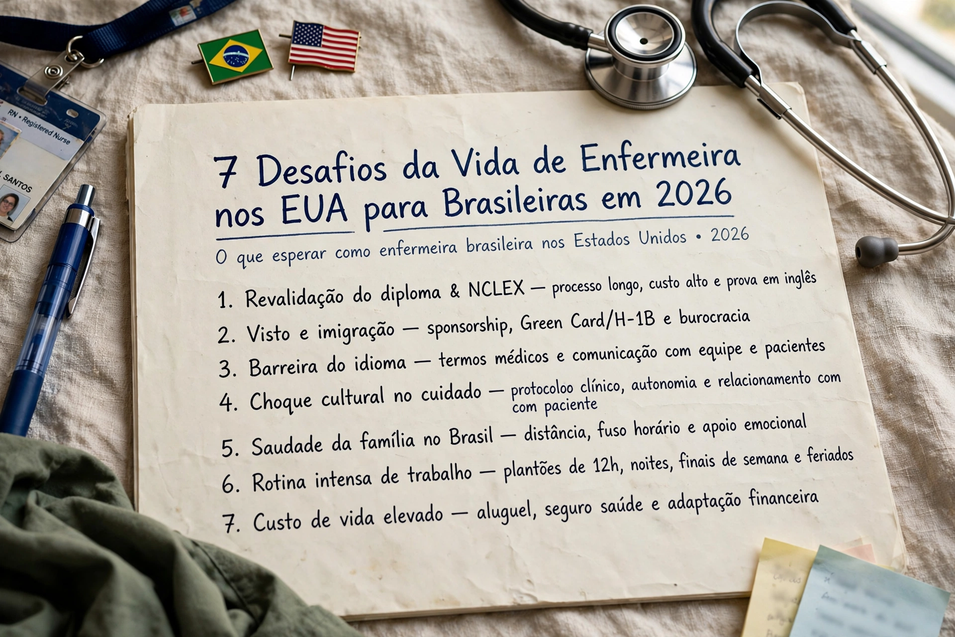 nurse hospital usa 7 desafios vida eua brasileiras