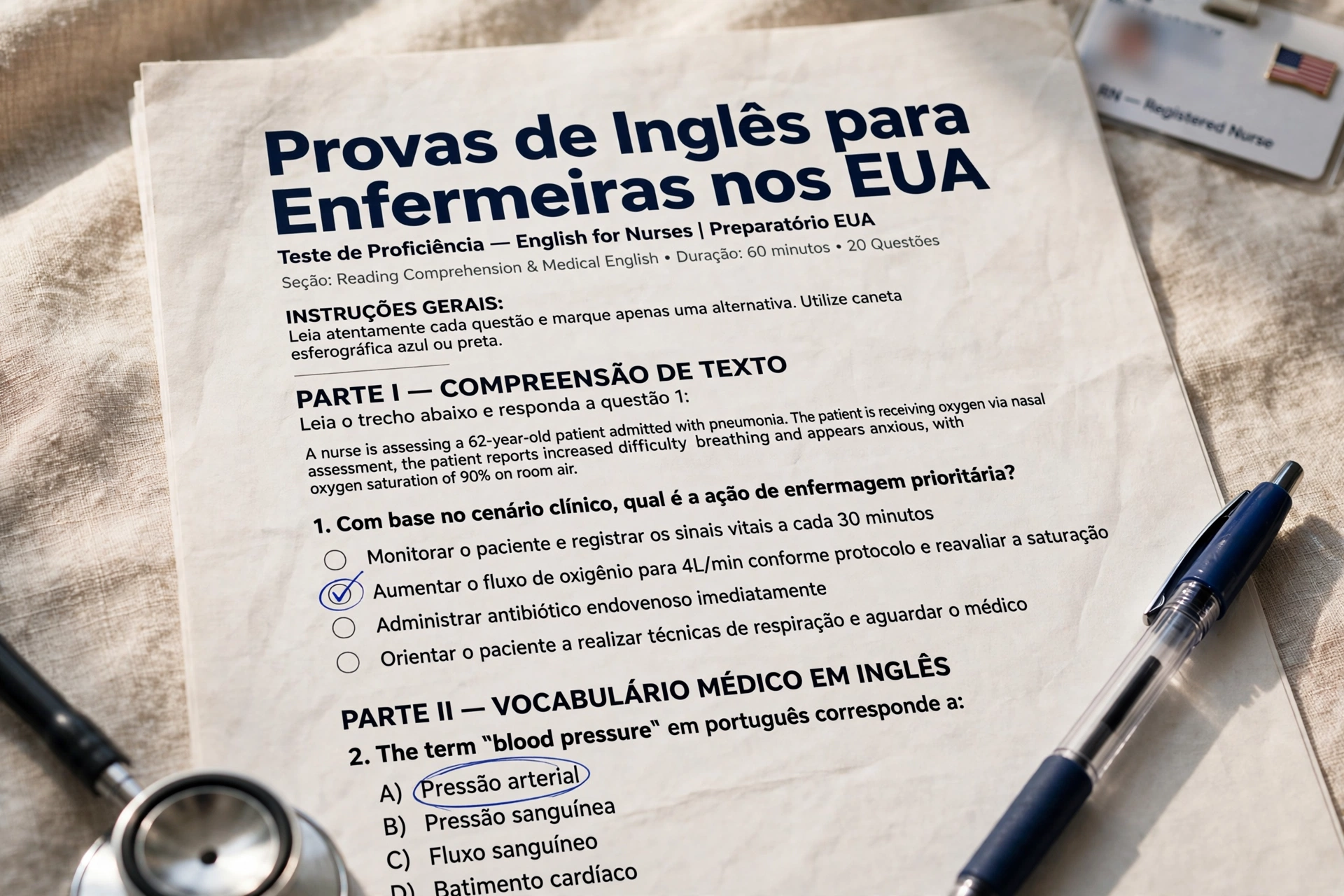 nurse hospital usa provas ingl s enfermeiras eua
