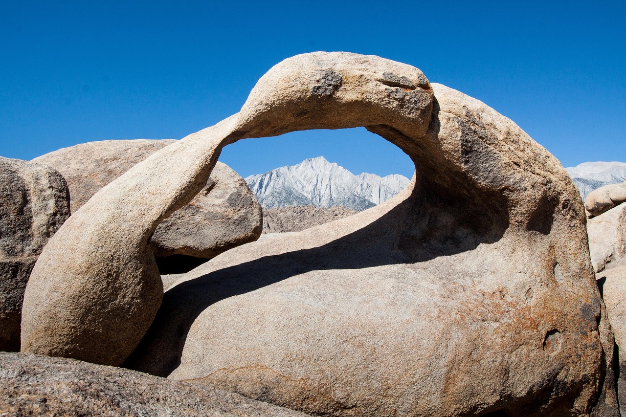 alabama hills, usa, nature, bow, arches, mountains