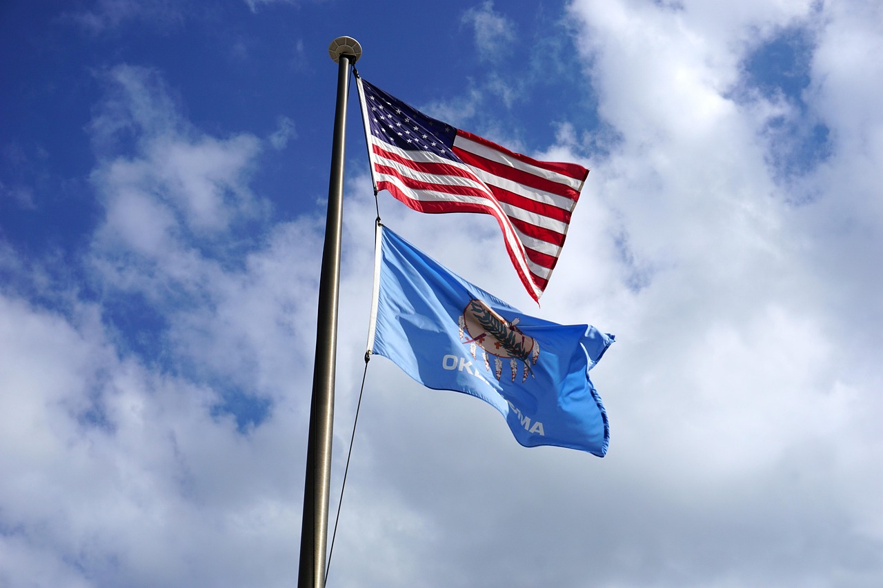 oklahoma, state, flag, banner, usa, america, blue banner, oklahoma, oklahoma, oklahoma, oklahoma, oklahoma