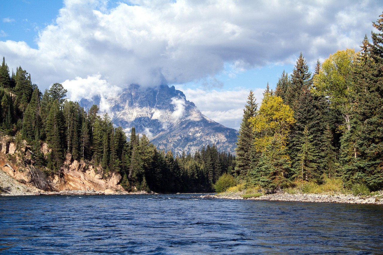 grand teton national park, wyoming, snake river, united states, mountains, nature, landscape, usa