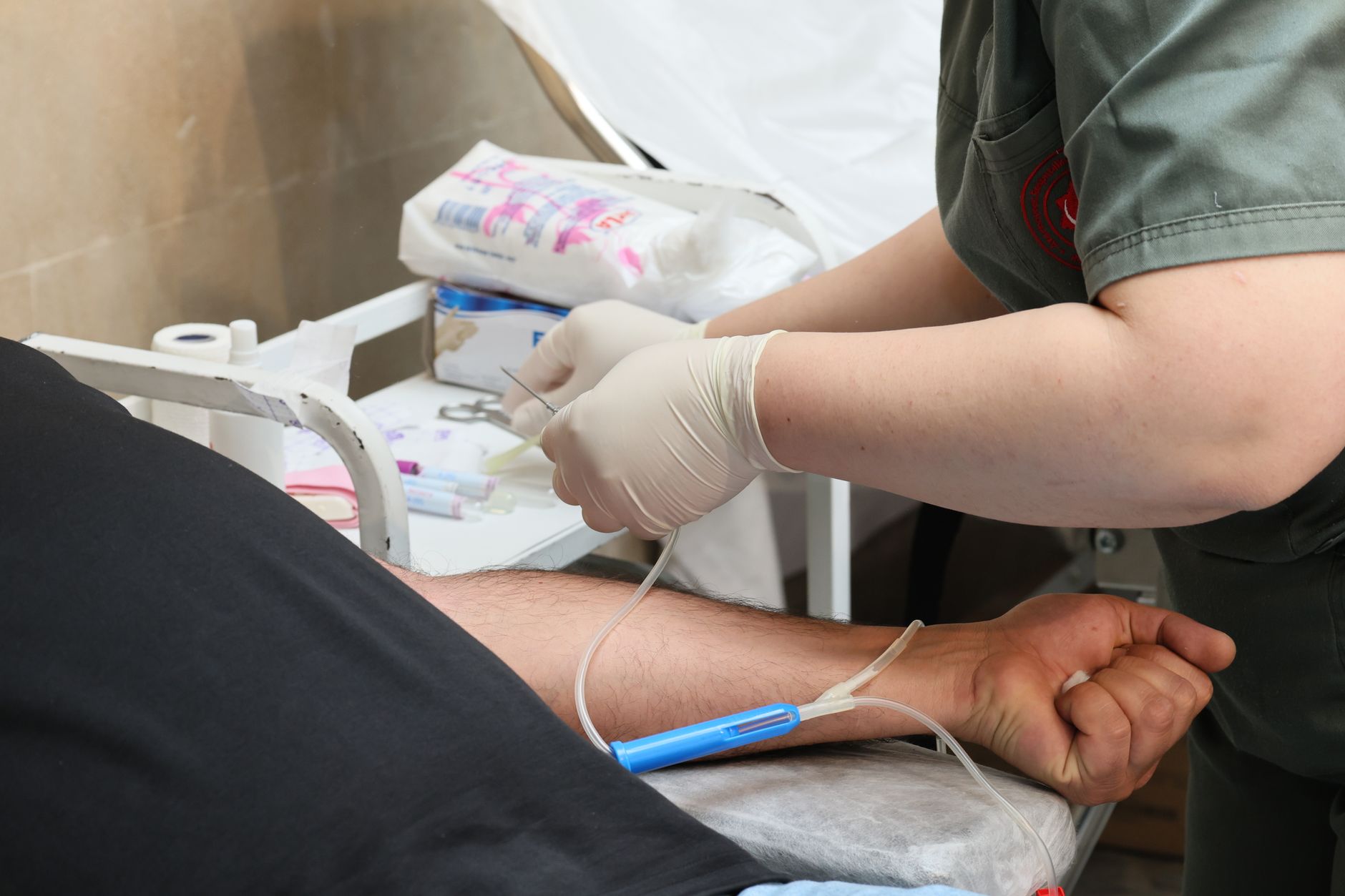 Enfermeira trabalhando em hospital de Seattle