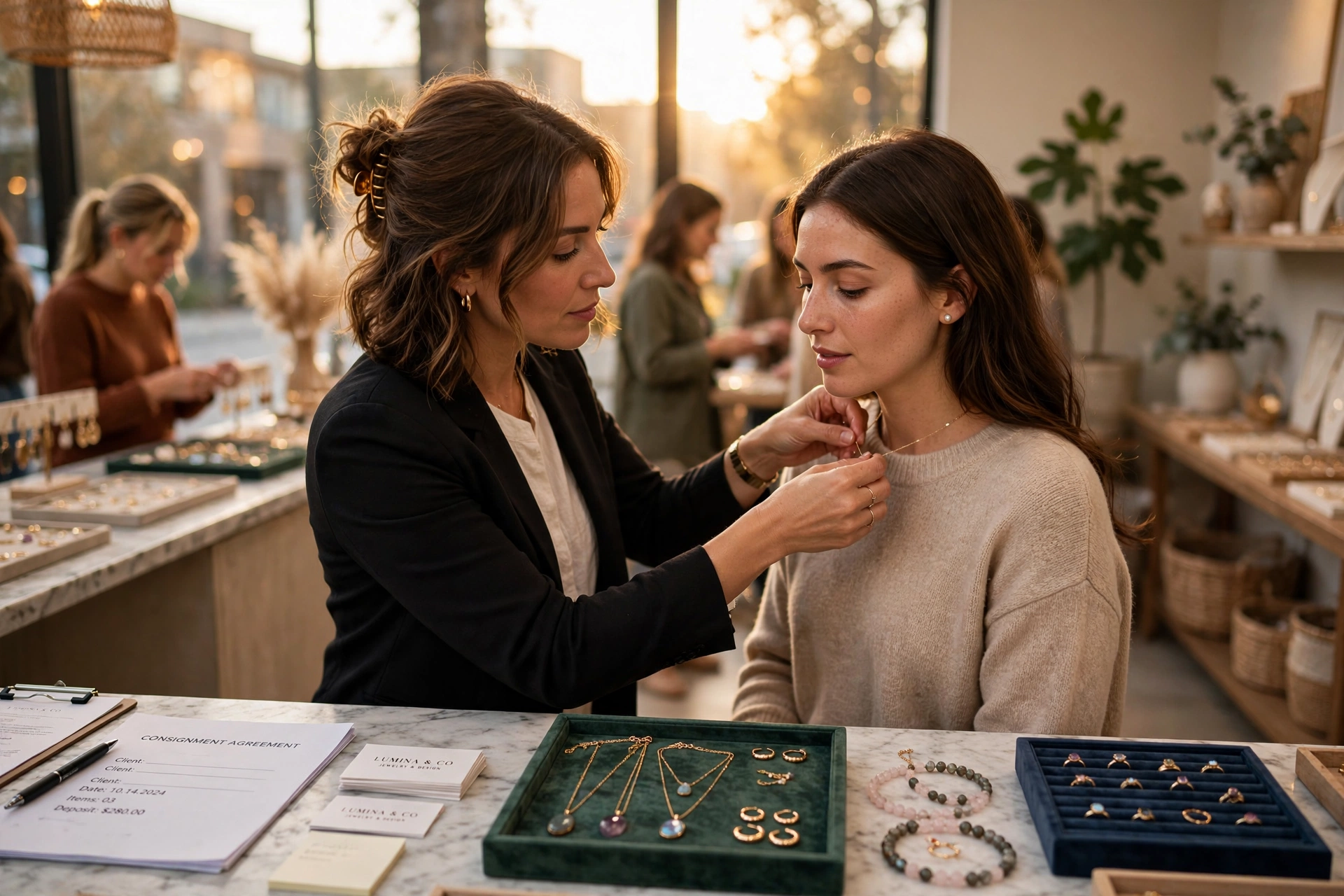 jewelry showroom display