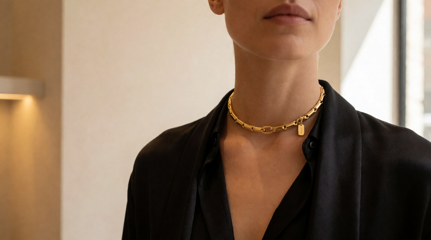 woman styling jewelry