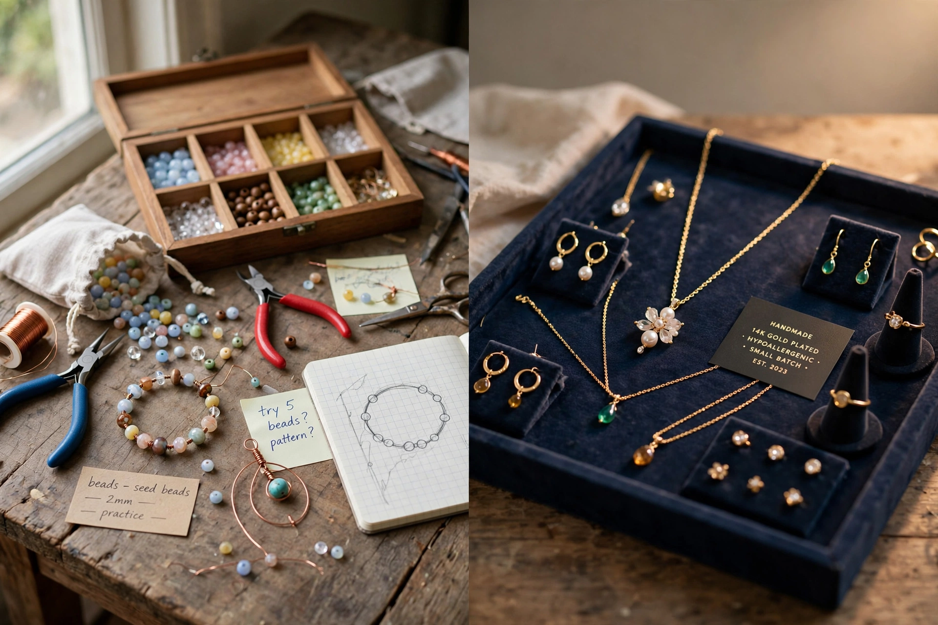 woman styling jewelry