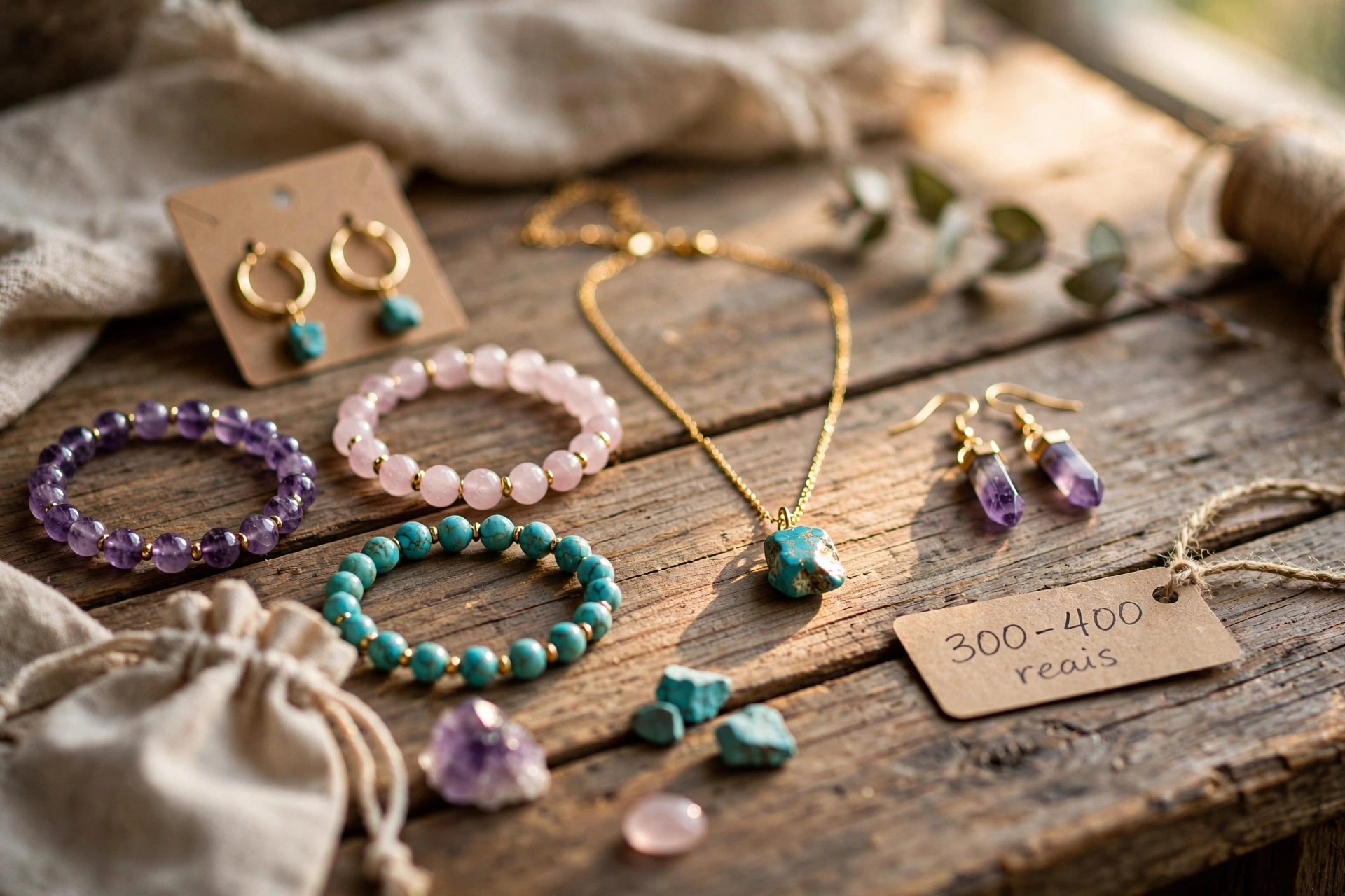 woman styling jewelry