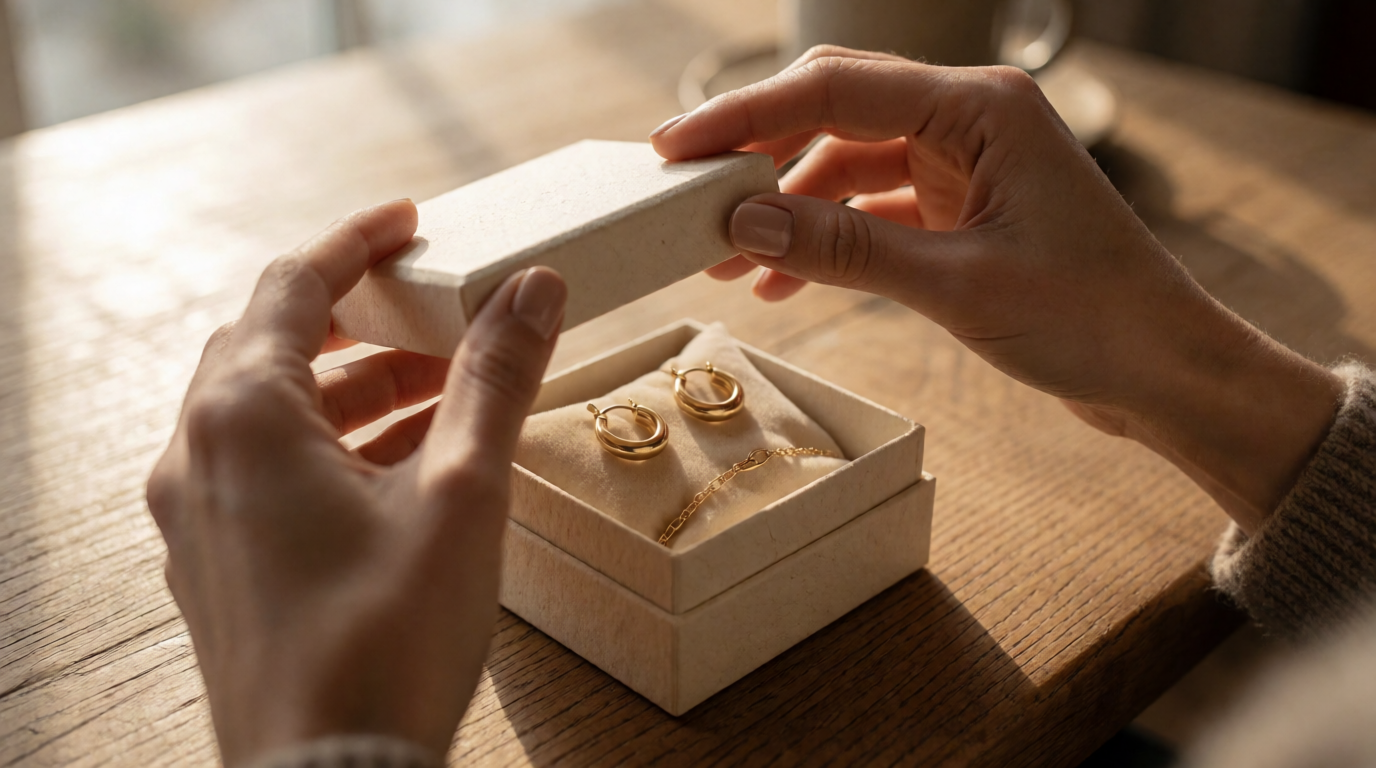 woman styling jewelry
