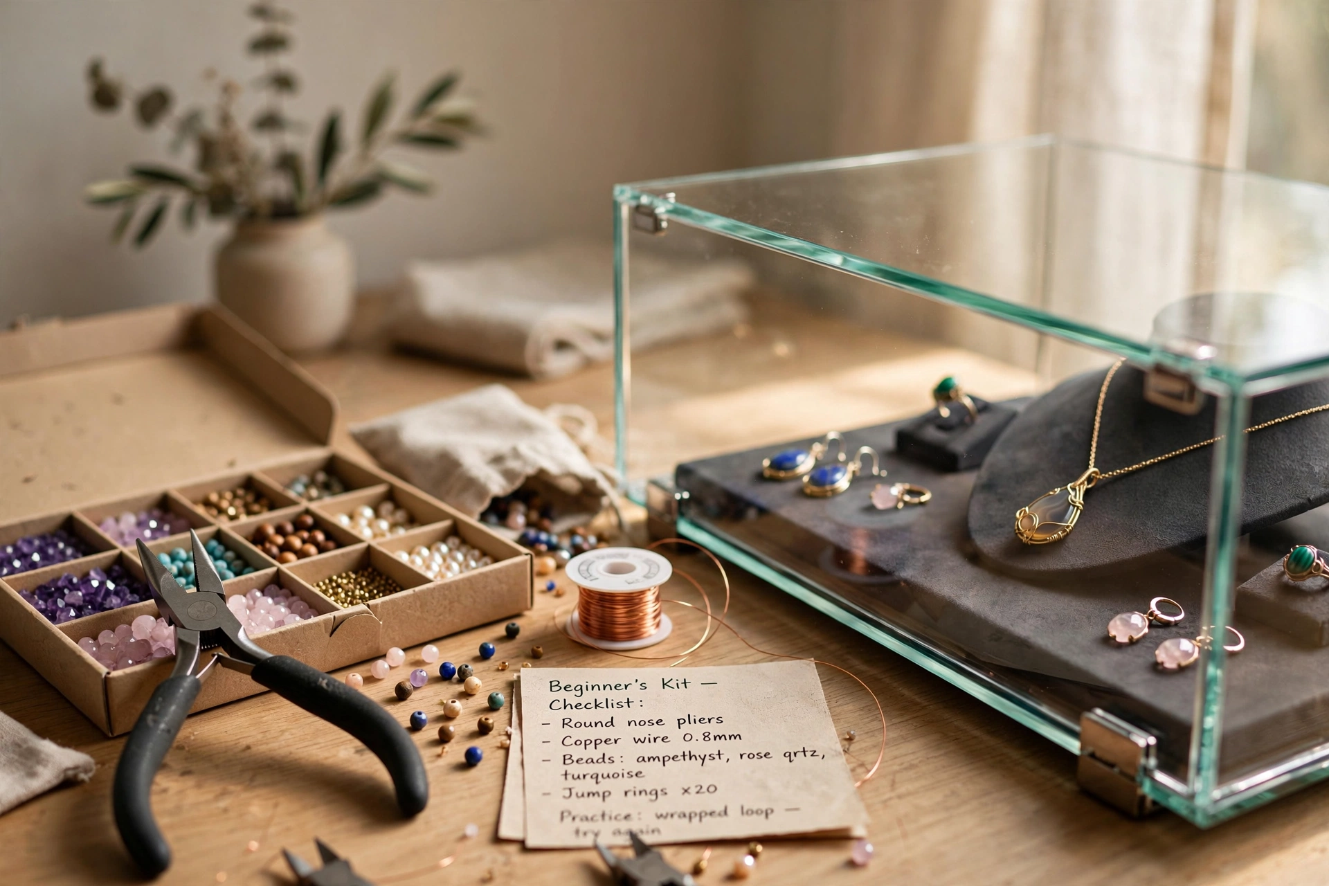 woman styling jewelry