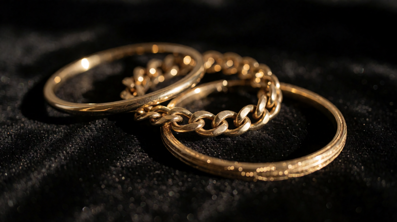 Pulseira riviera de ouro em diferentes modelos