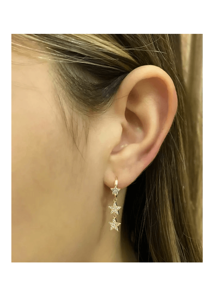 ARGOLA COM ESTRELAS DE ZIRCÔNIA