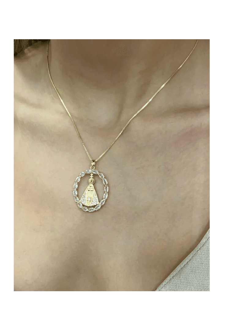 CORDÃO NOSSA SENHORA CRISTAL