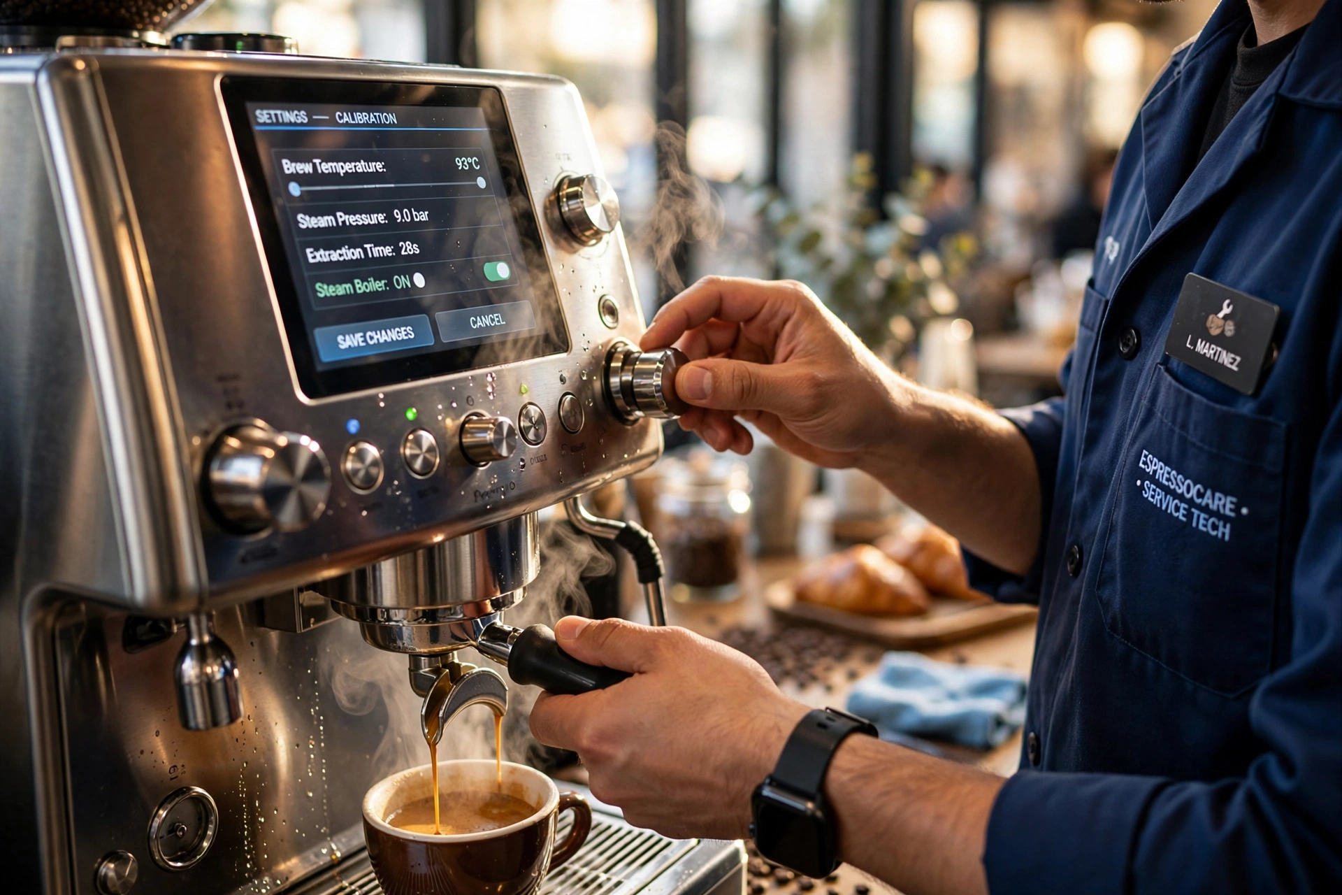 commercial coffee service automated machine maintenance