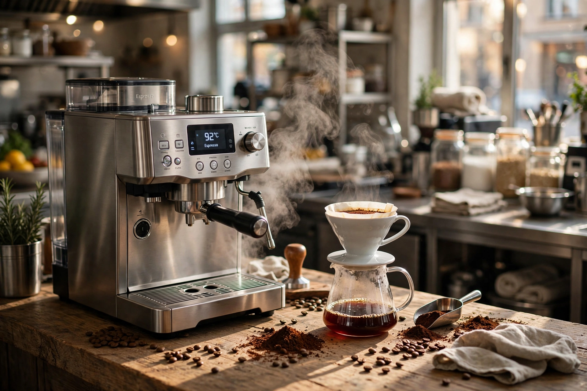commercial coffee service automatic machines vs traditional brewing