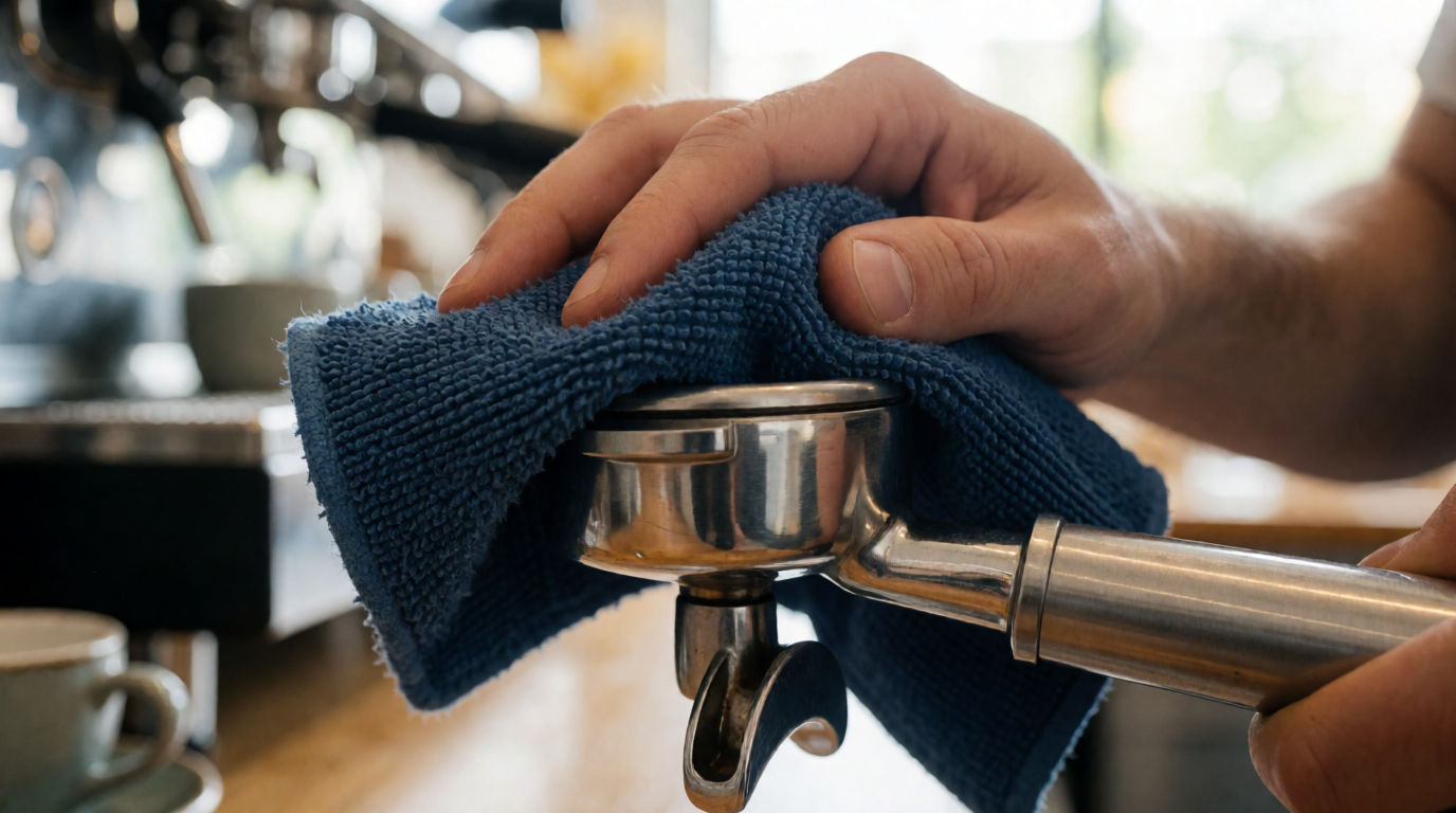 commercial coffee service microfiber cloths barista hygiene