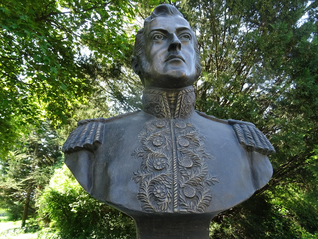 jose de san martin, san martin, argentina, independence fighters, bust, the danube park, vienna, the viceroyalty of la plata
