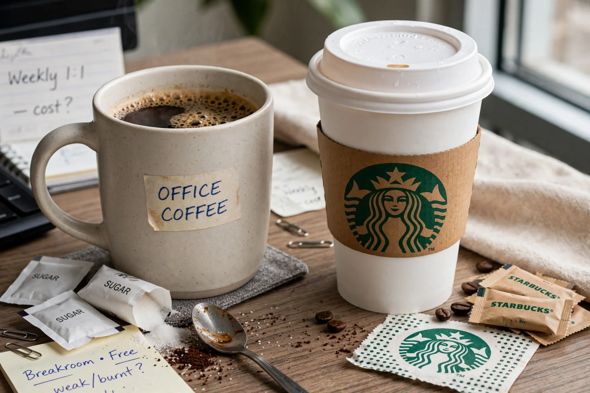 commercial coffee service office vs starbucks