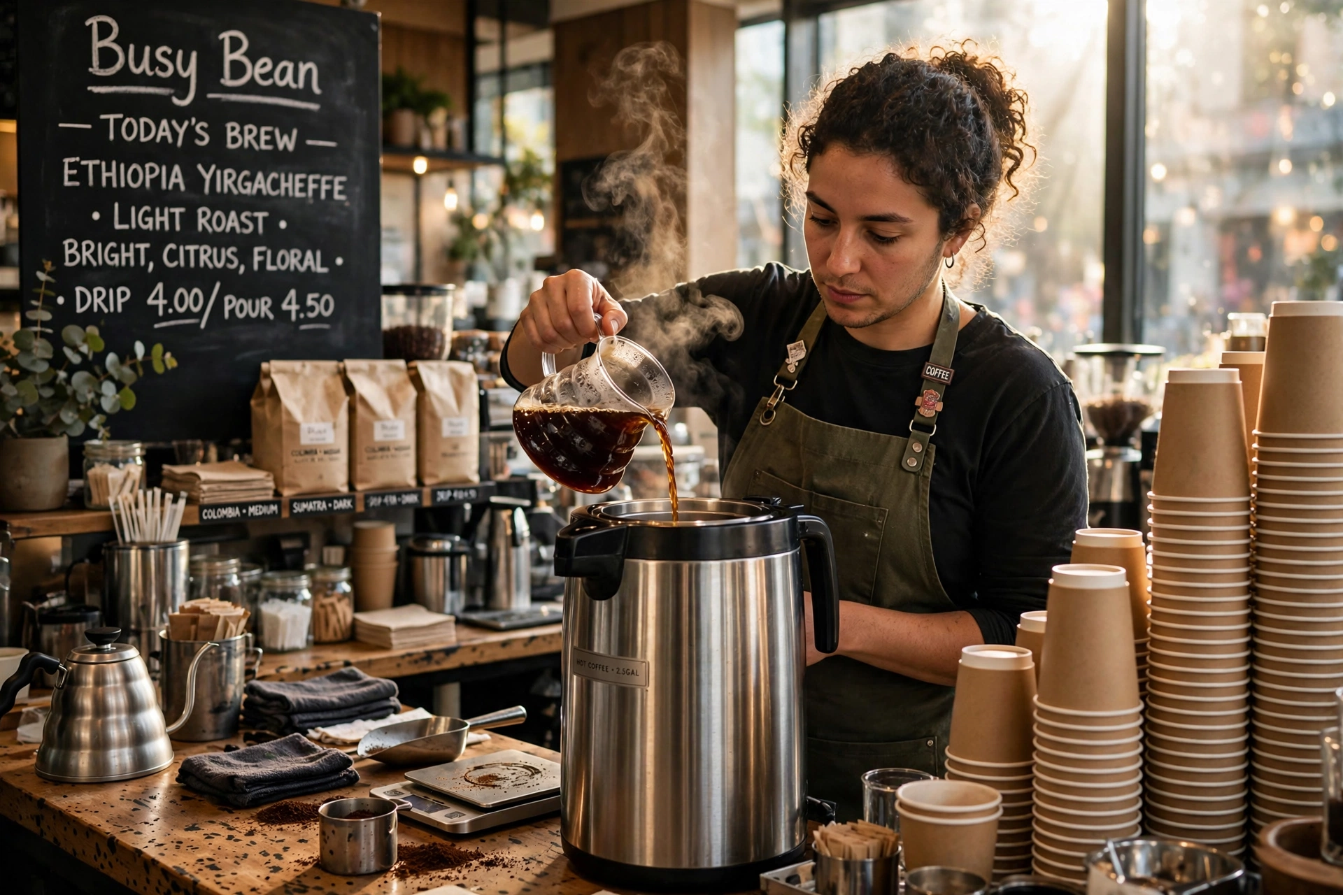 commercial coffee service drip high traffic locations busy