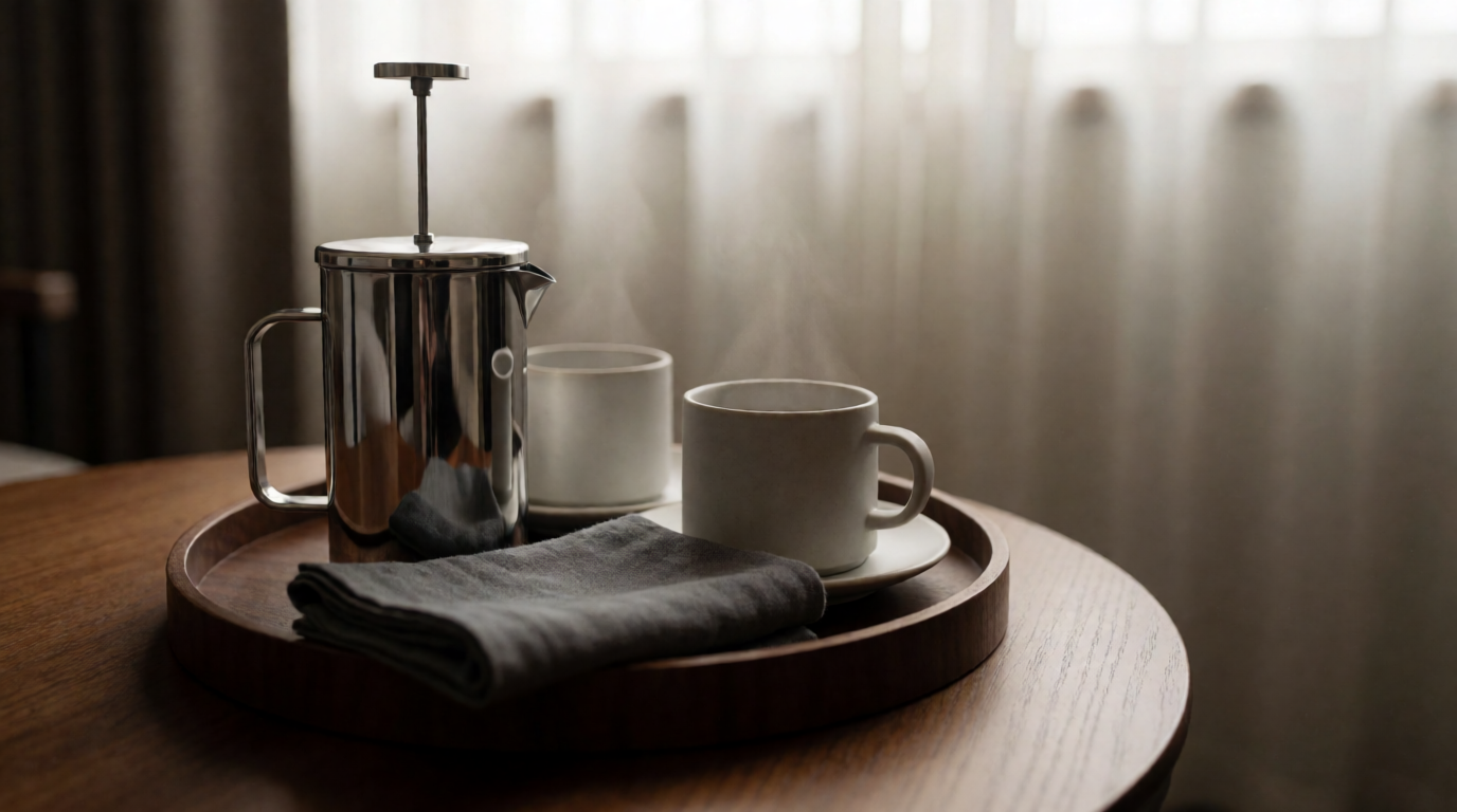 commercial coffee service set up hotel