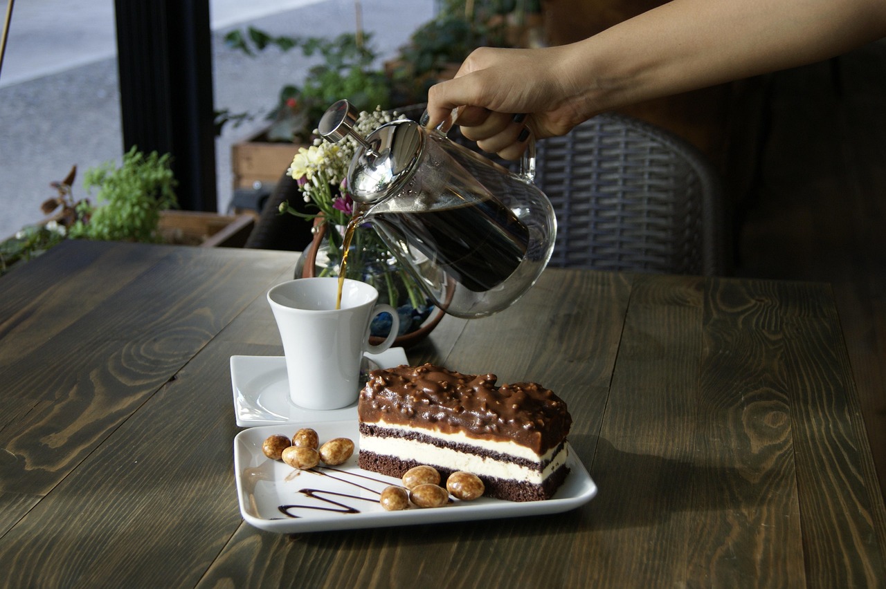 cake, filter, coffee, chocolate, pastry, hand, delicious, eat, cafe, cafe, cafe, cafe, cafe, cafe