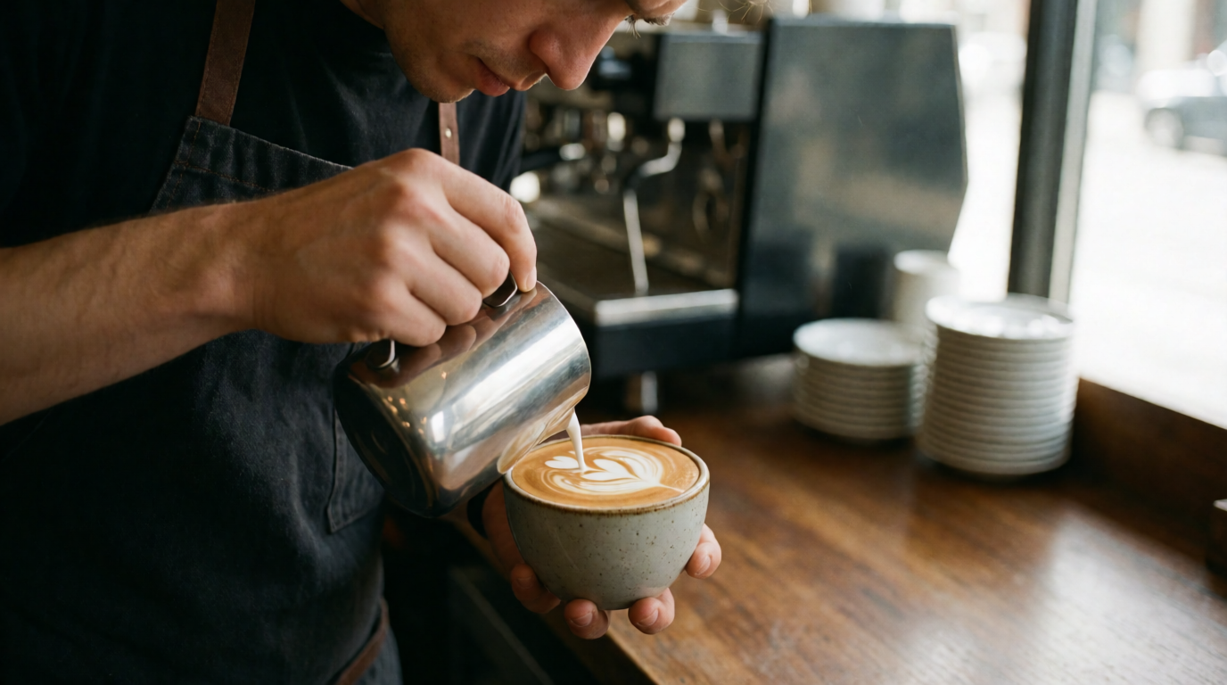 commercial coffee service barista latte art training