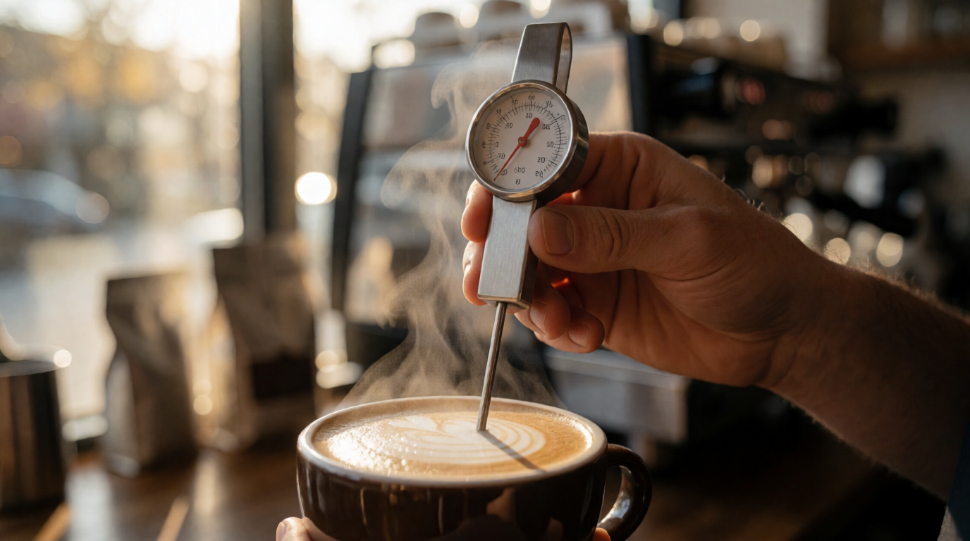 commercial coffee service latte art thermometers