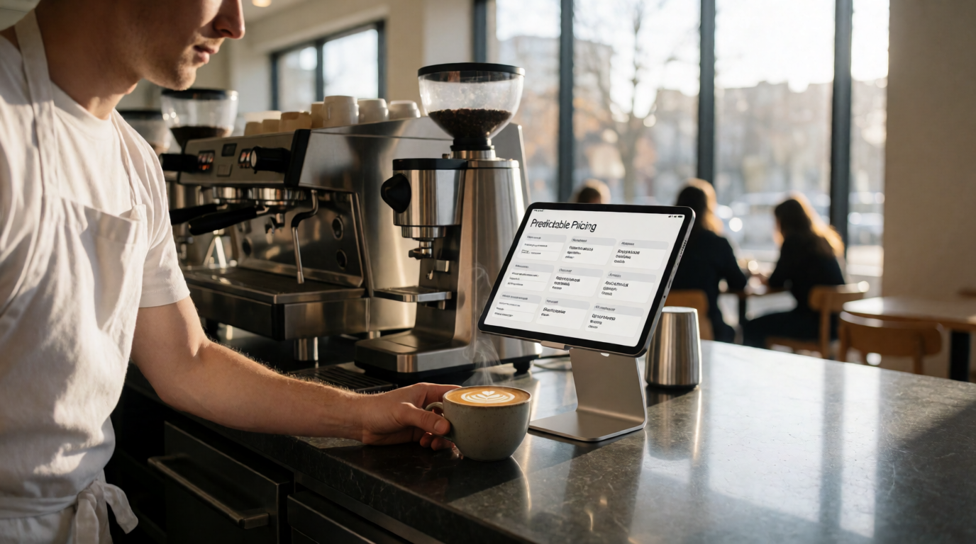 commercial coffee service predictable monthly fees services 2026