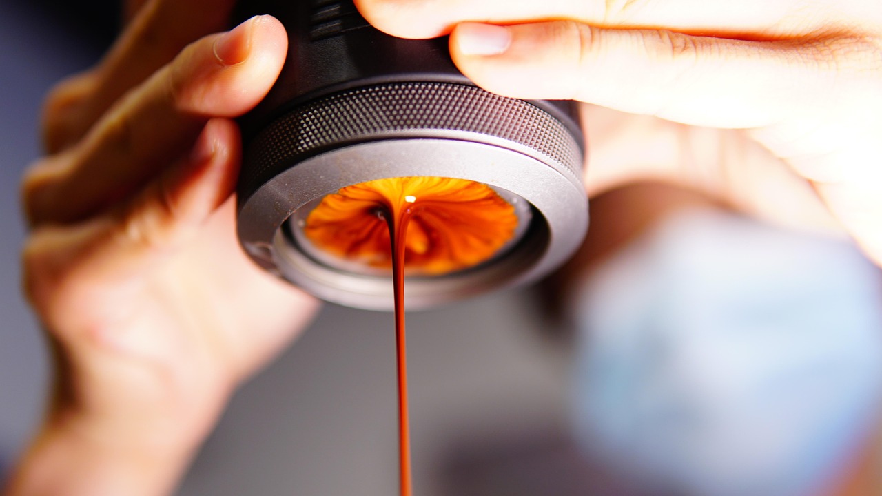 coffee, espresso, drink, beverage, barista, hands, cafe, portable espresso machine, making coffee, caffeine, closeup, coffee, espresso, espresso, barista, barista, barista, barista, barista, making coffee, making coffee, making coffee