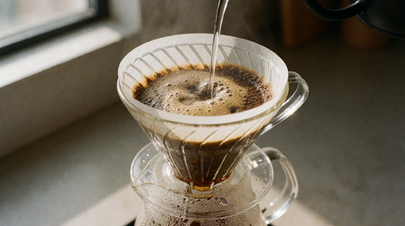 commercial coffee service pour