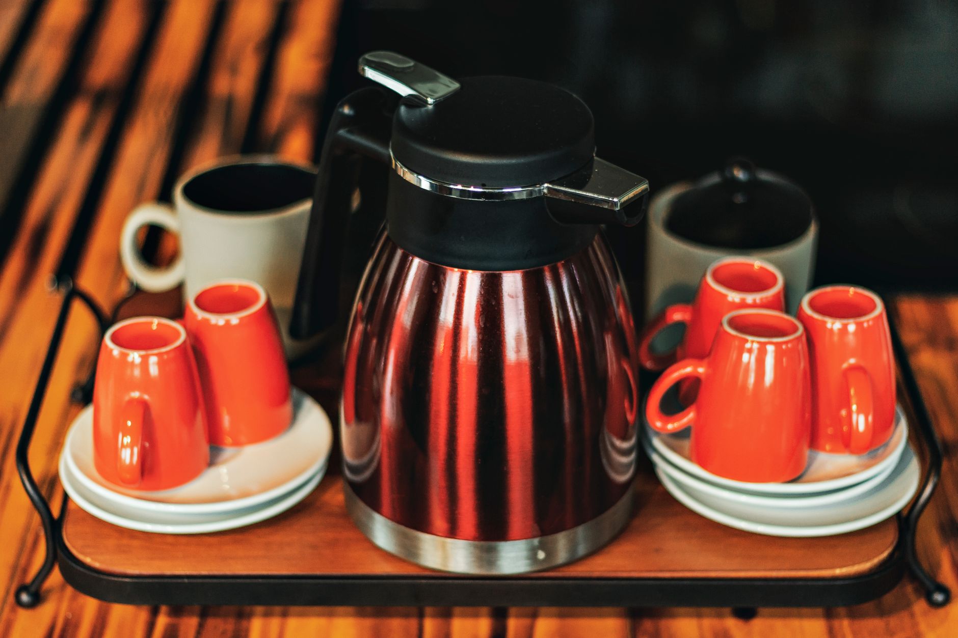 Professional-grade coffee station with sleek equipment