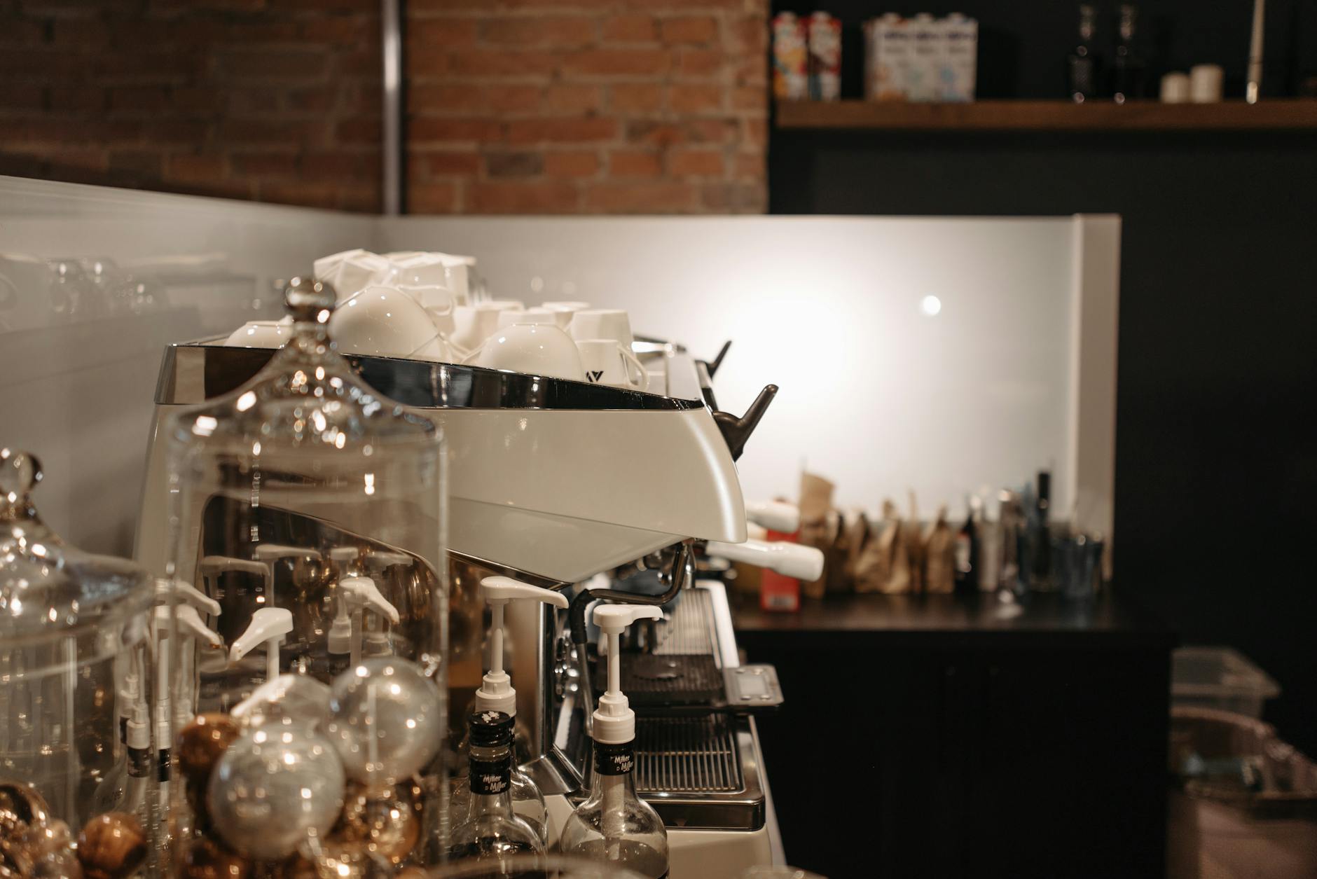 Commercial coffee machines in maintenance workshop