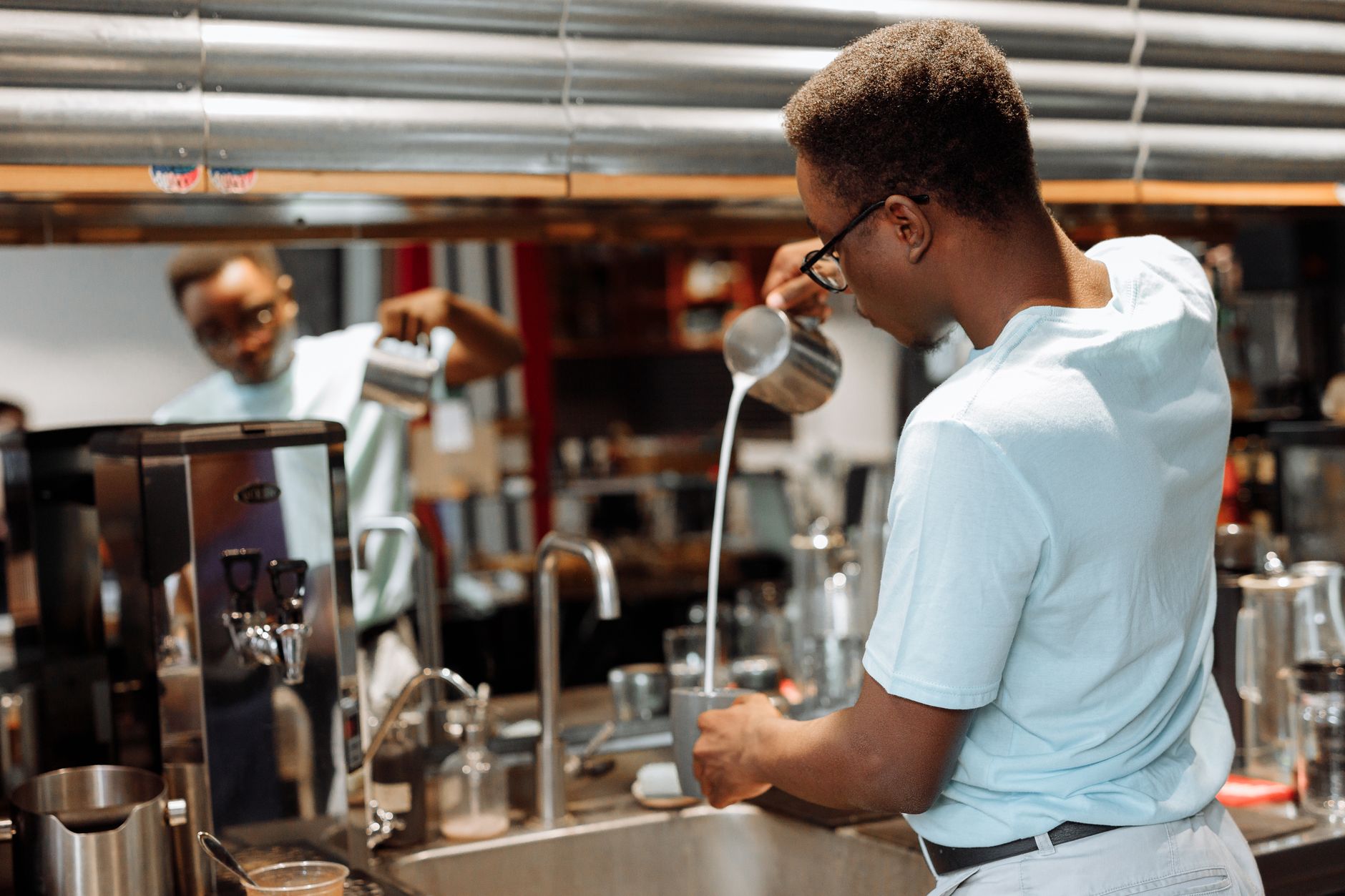 Professional coffee bar setup in Atlanta office