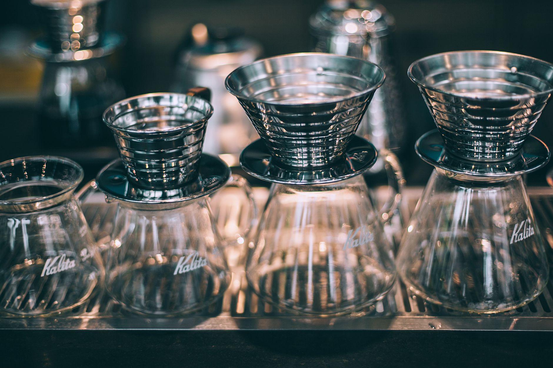 Professional barista training staff on proper reusable filter maintenance procedures