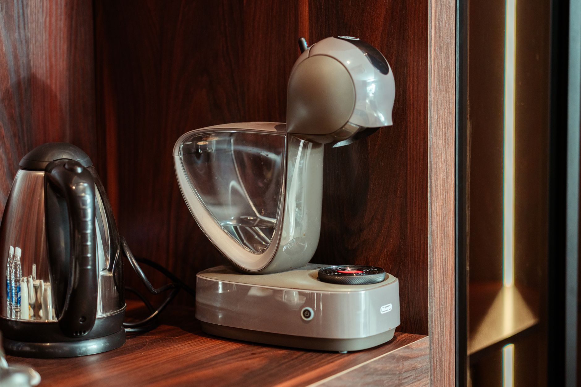 Premium coffee station in a modern Jacksonville office with SENSA machine