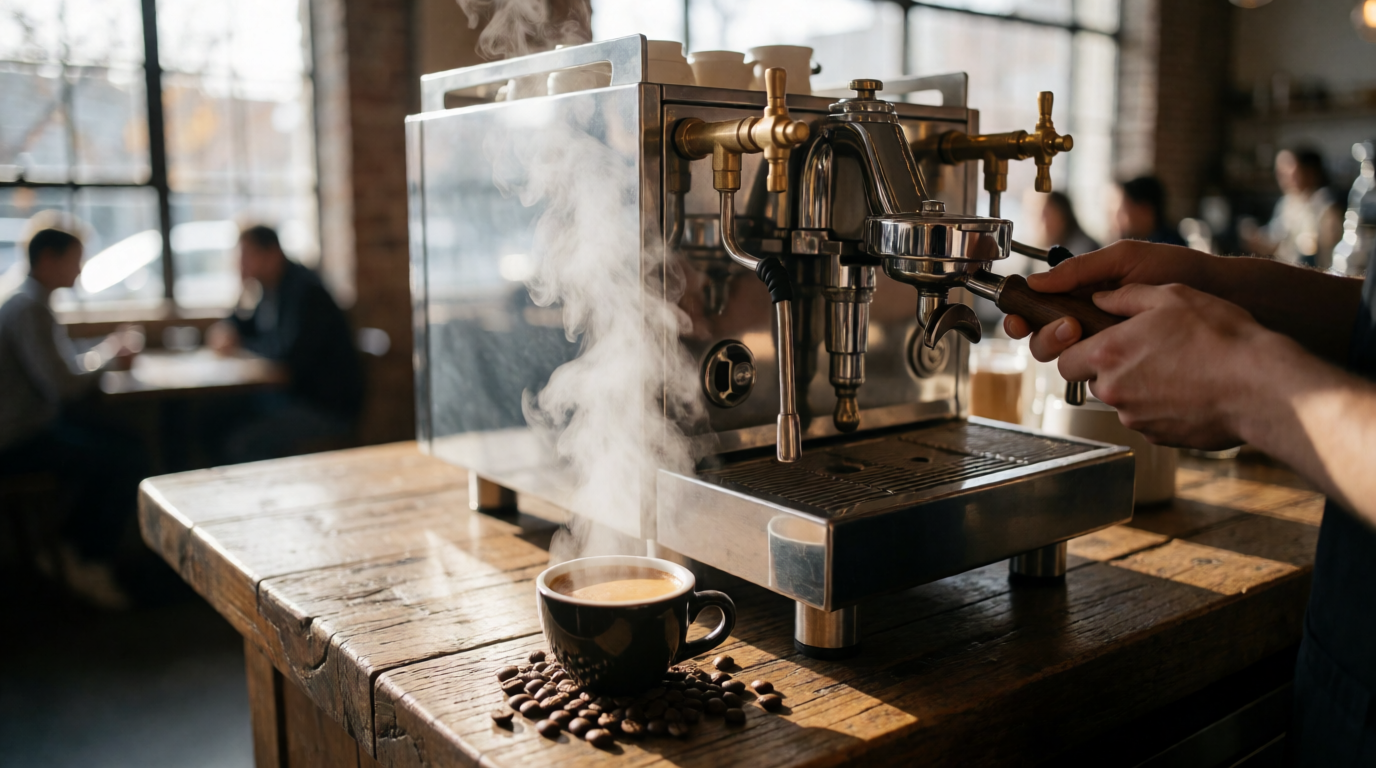 Professional coffee machine installation at a Mount Pleasant restaurant