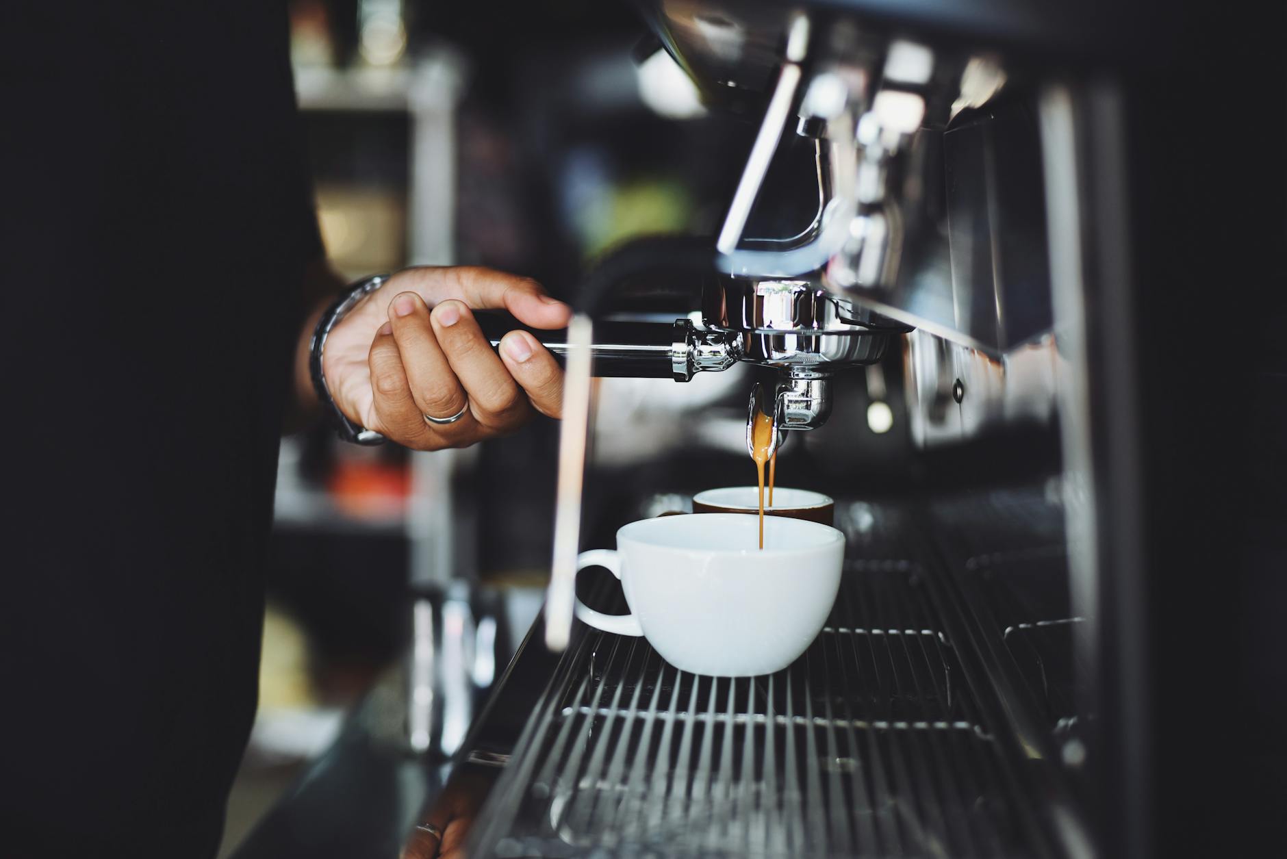 Busy coffee bar in Columbus restaurant