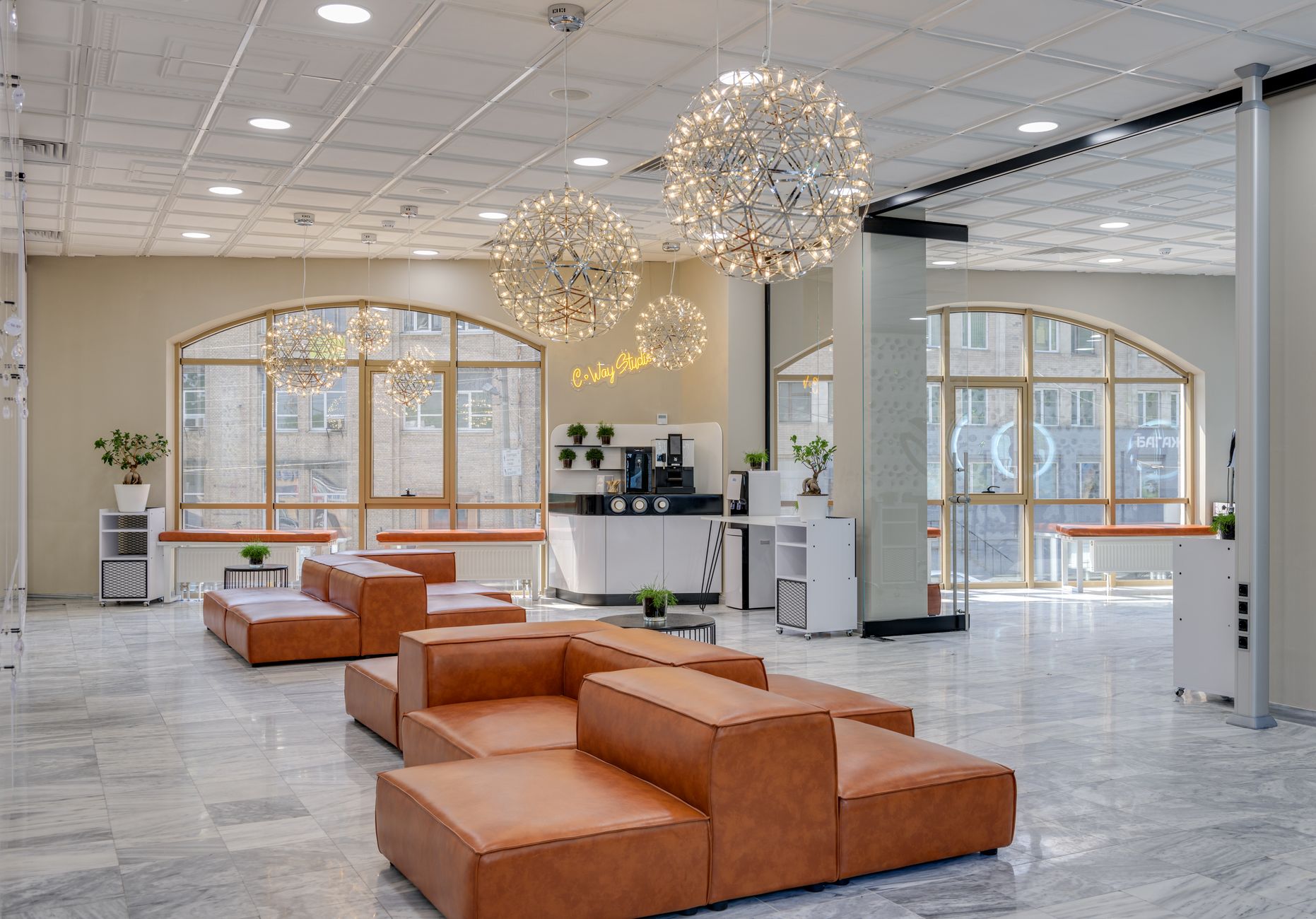 Modern office coffee station in Tampa