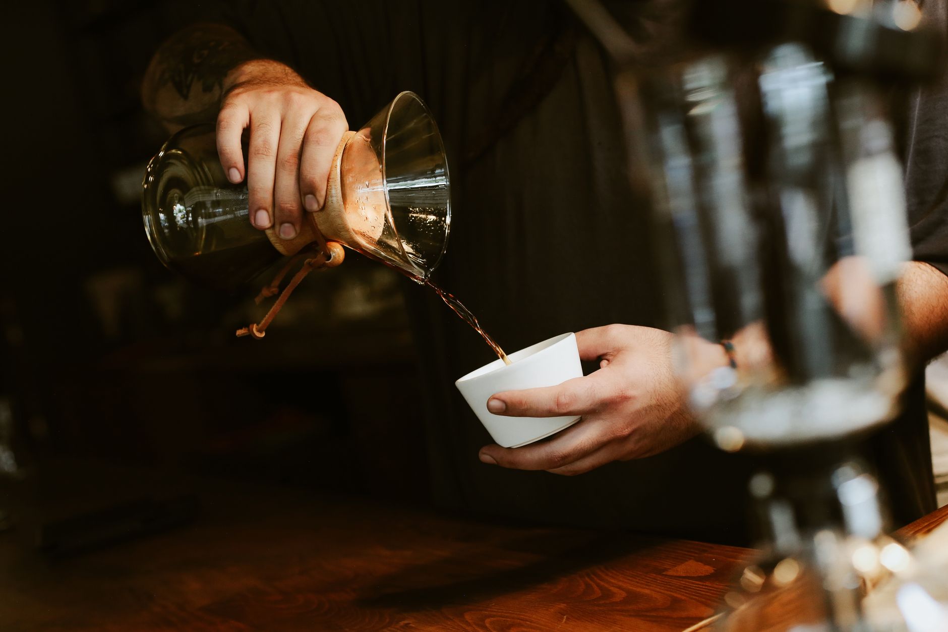 Modern coffee bar serving craft beverages in downtown St. Petersburg