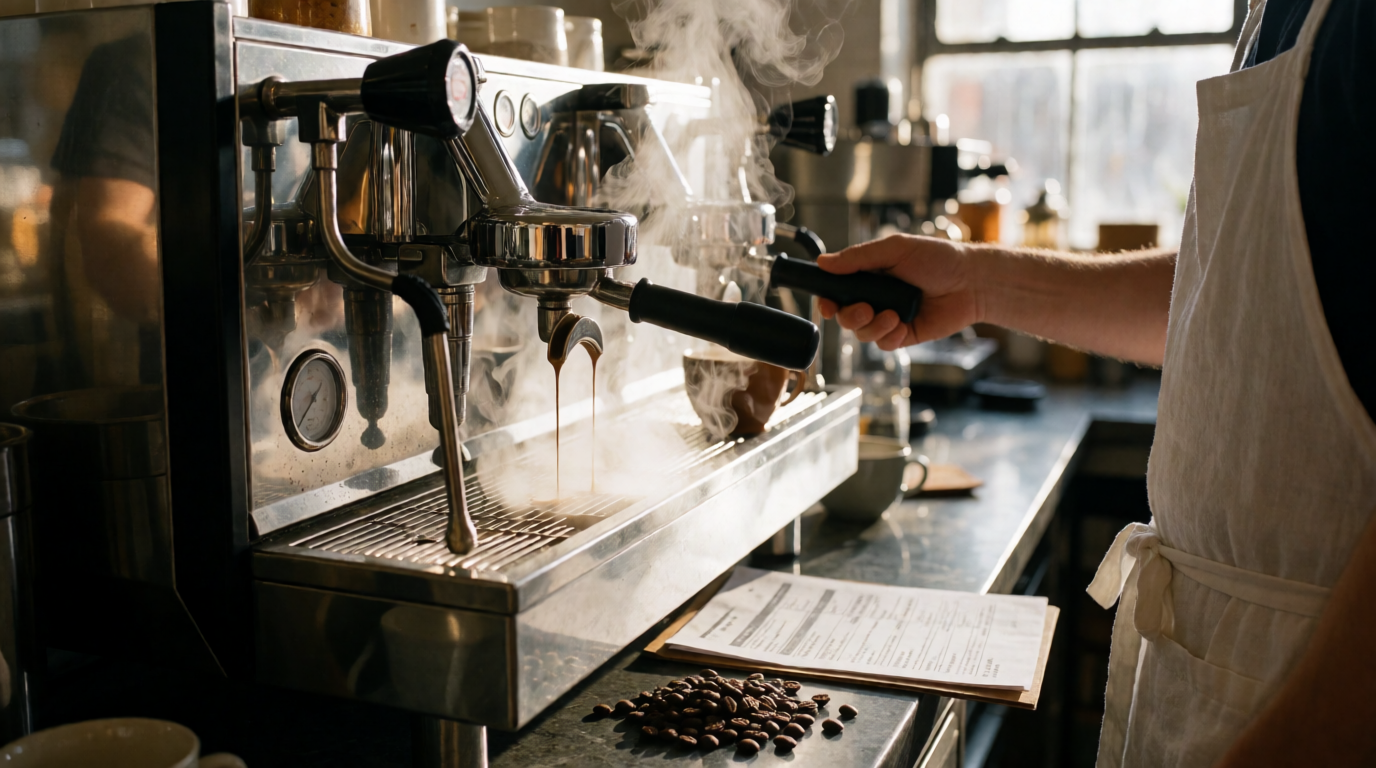 Professional espresso machine for restaurant rental