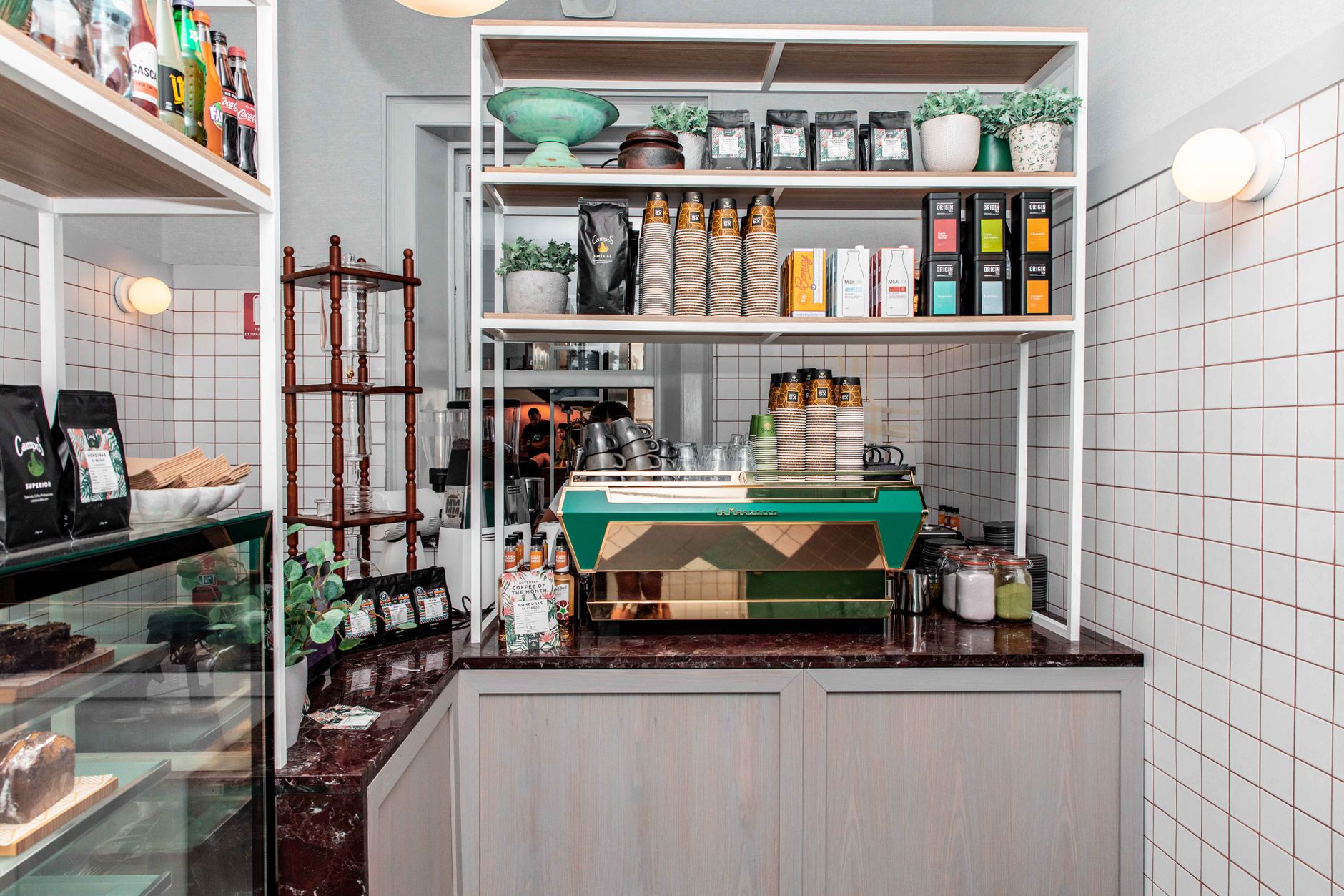 High-end espresso machine on a restaurant counter in Mount Pleasant