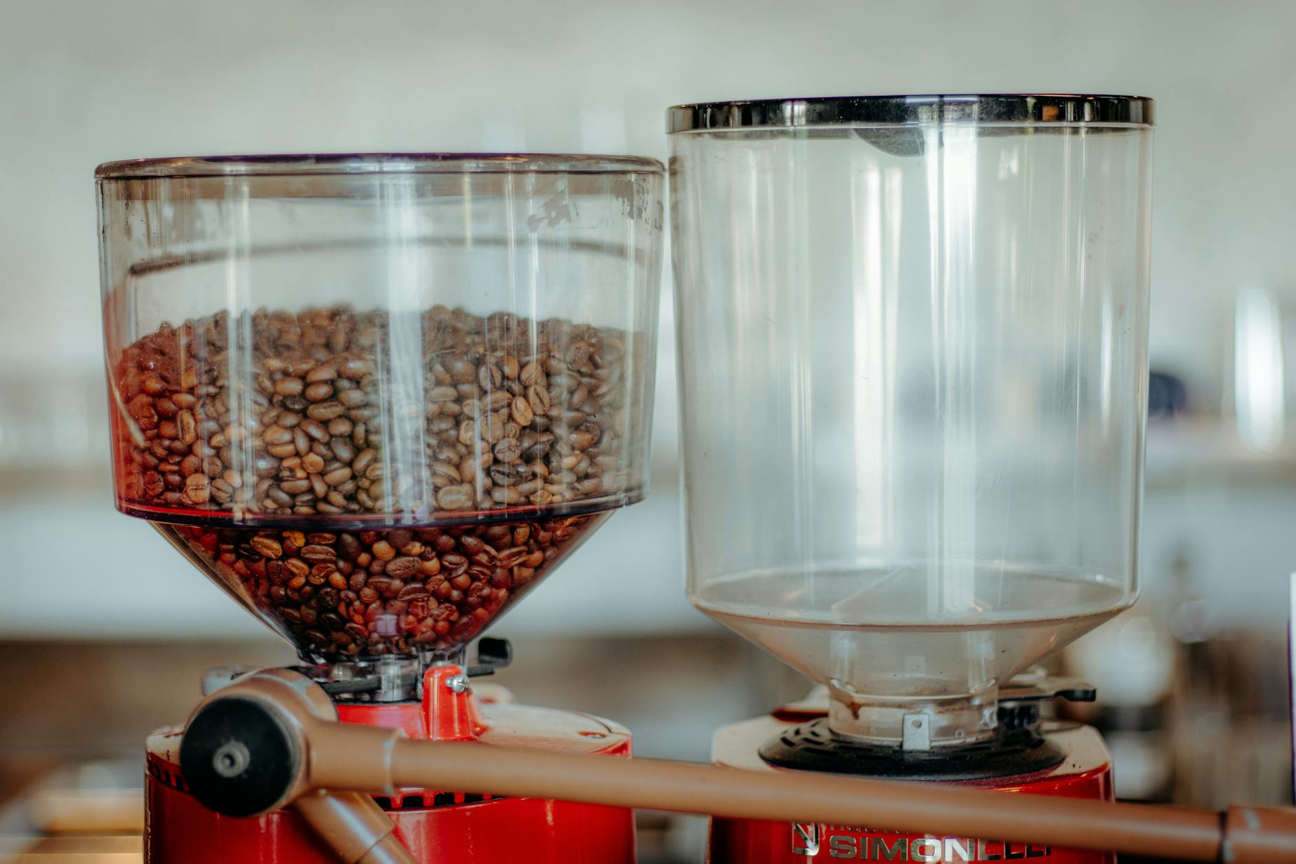 Premium coffee beans in modern office break room