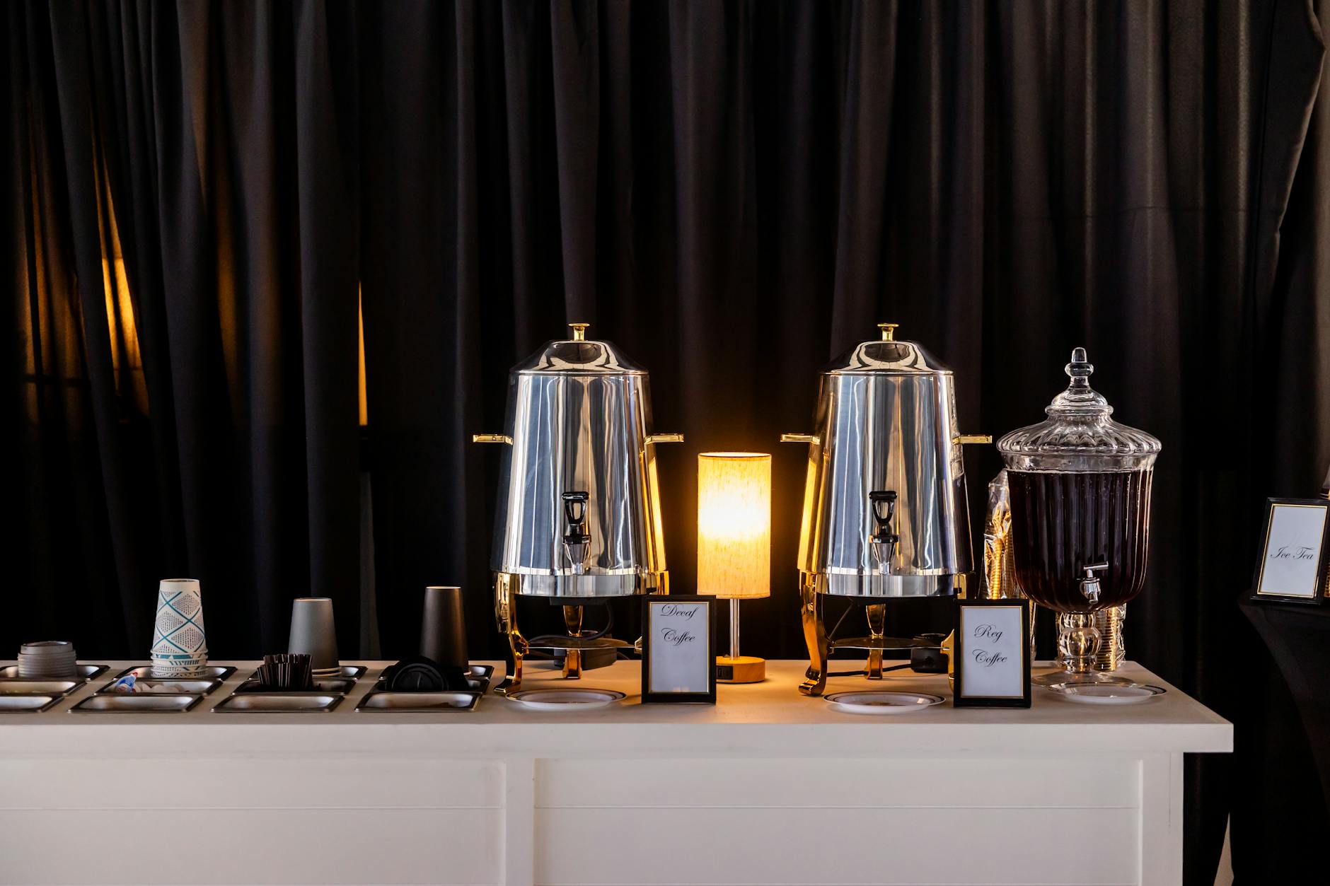 Luxury hotel lobby with premium coffee station in South Carolina
