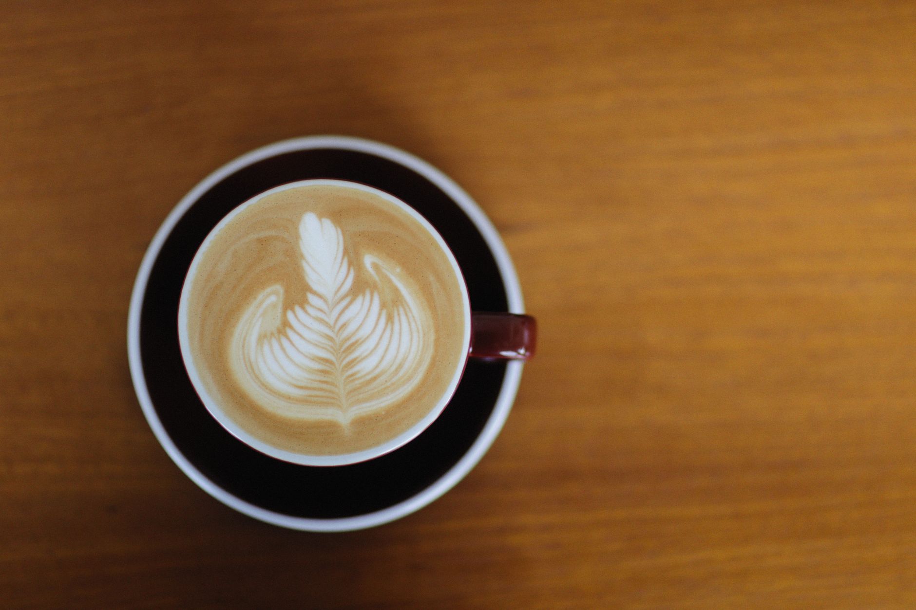 Perfectly executed tulip latte art with microfoam