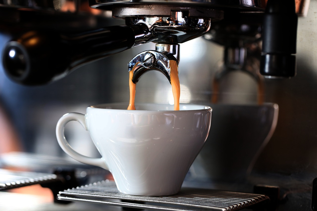 Premium coffee station in lobby de hotel em Virginia Beach