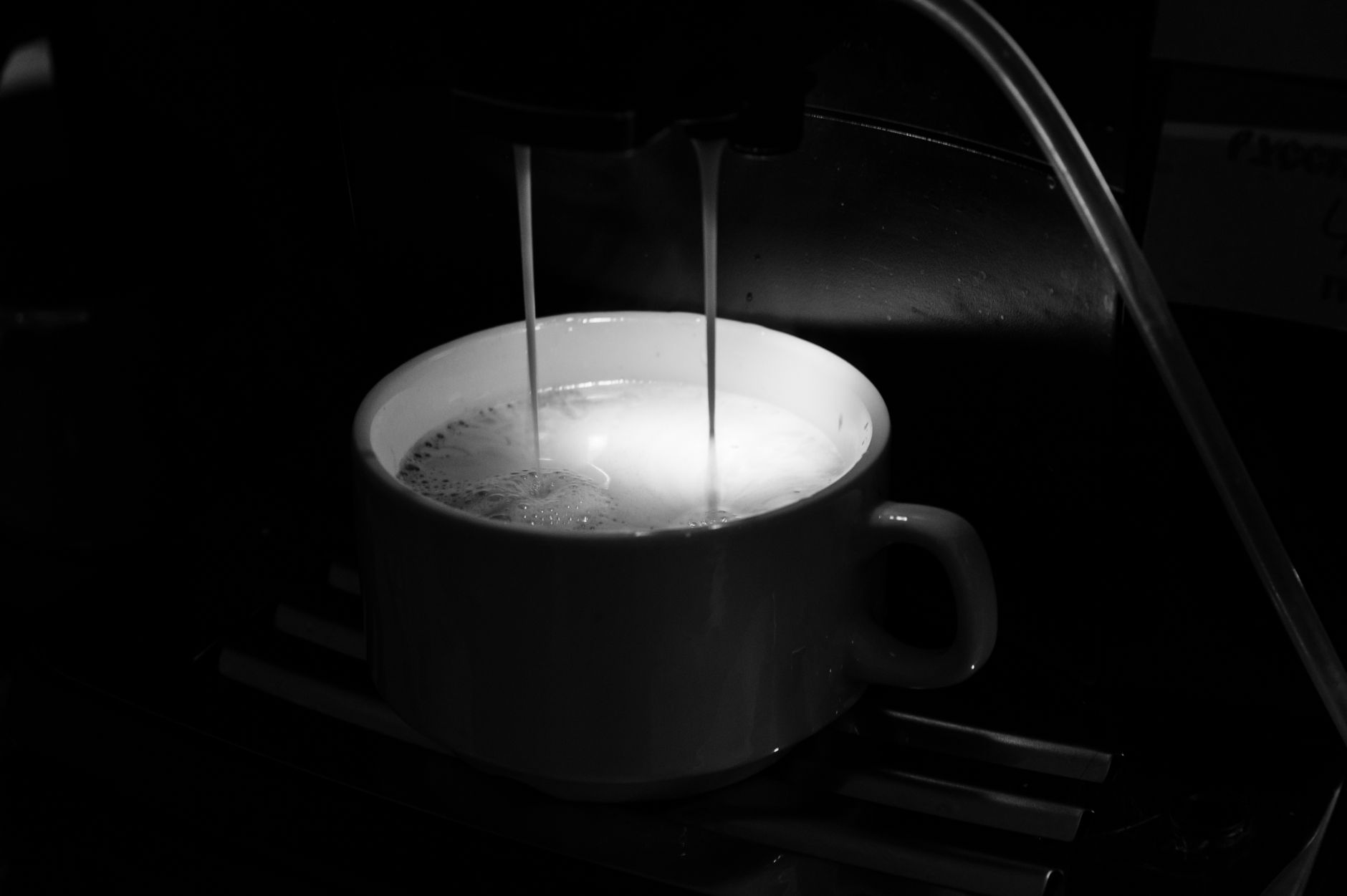 Contemporary office coffee station with barista-style equipment