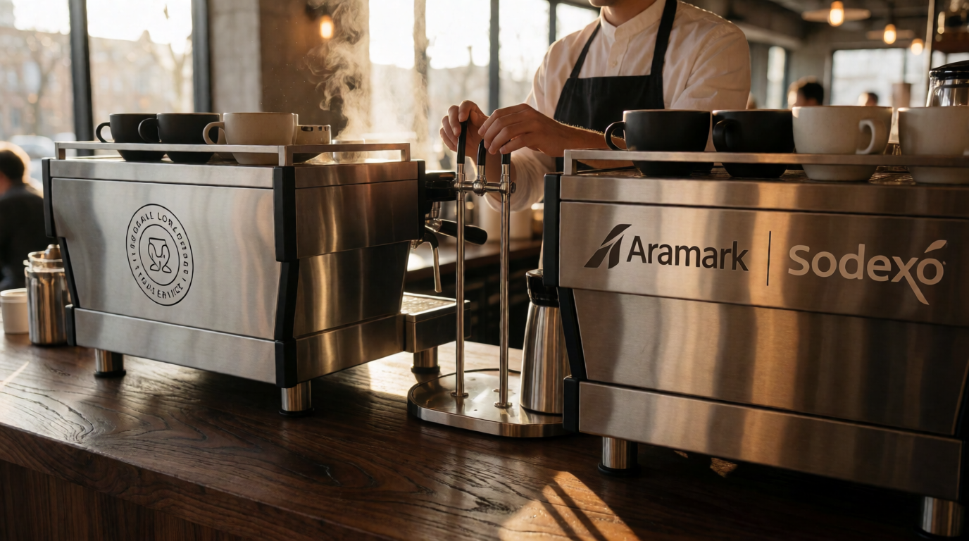 commercial coffee service vs aramark sodexo