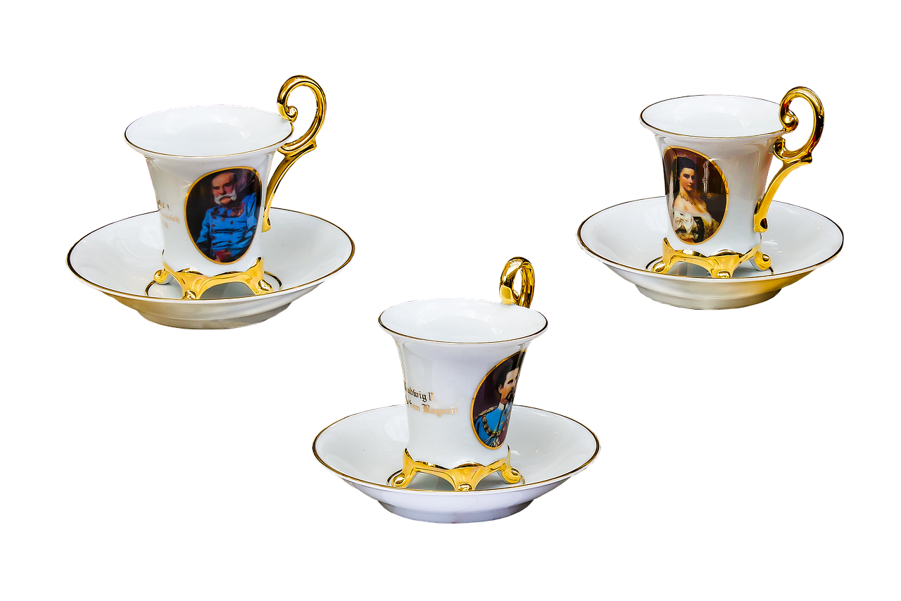 drink, cups, porcelain, dishes, coffee pot, teacup, isolated, golden, old cup, coffee service, teacup, teacup, teacup, teacup, teacup, old cup, coffee service
